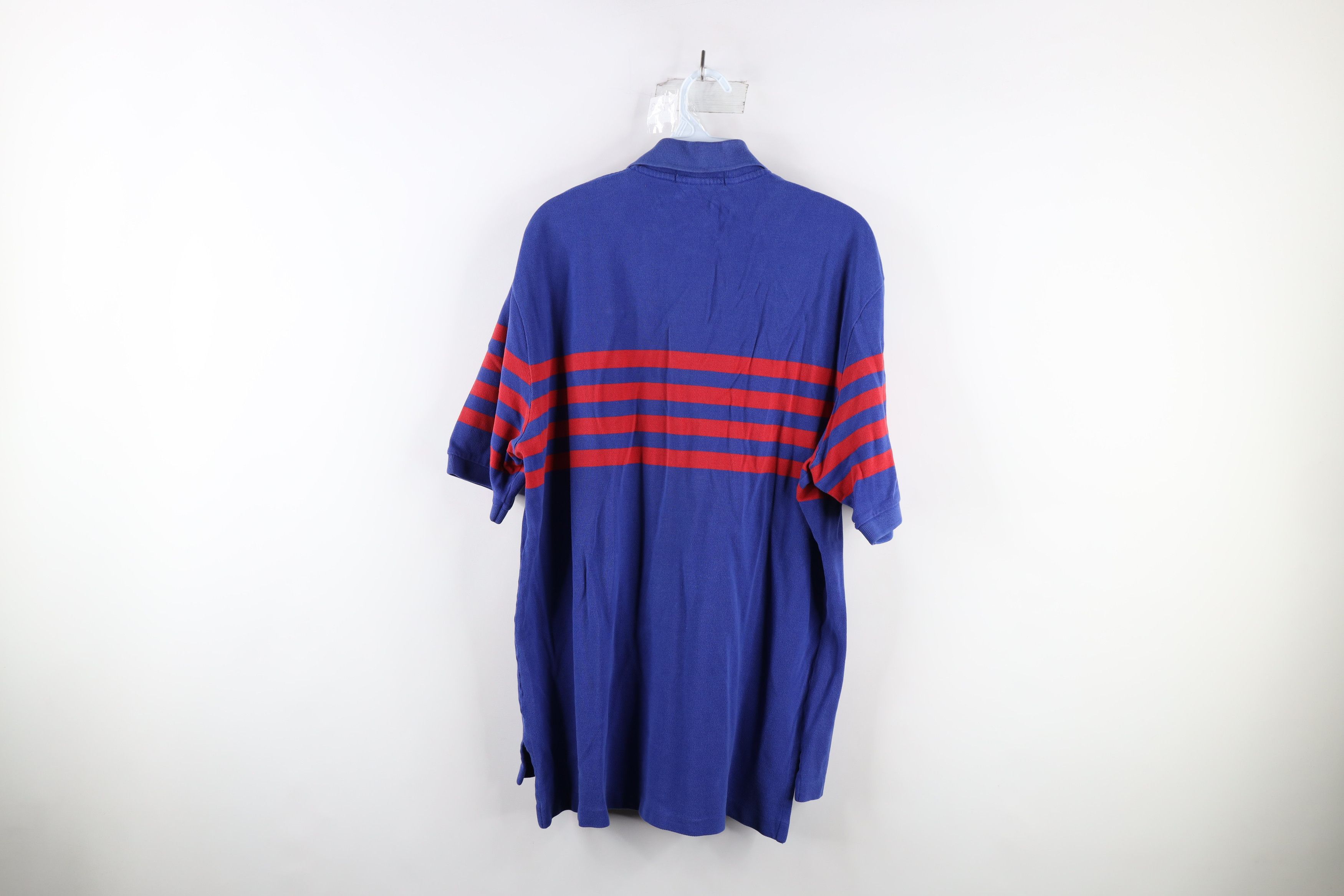 Ralph Lauren × Vintage Vintage 90s Ralph Lauren Striped Collared Polo Shirt Blue Size US L / EU 52-54 / 3 - 7 Thumbnail