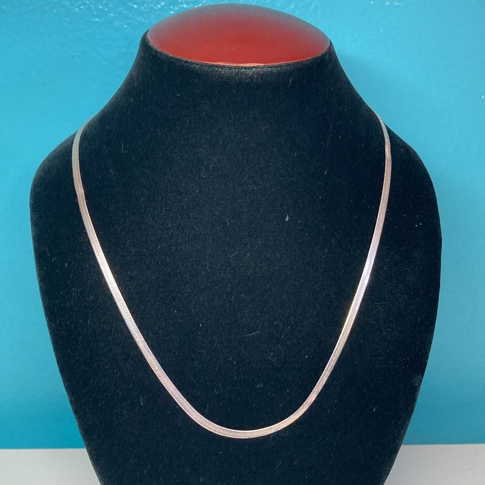 Vintage Milor Sterling Silver Herringbone Chain 20” 8 g About 3mm Wi Size ONE SIZE - 13 Thumbnail
