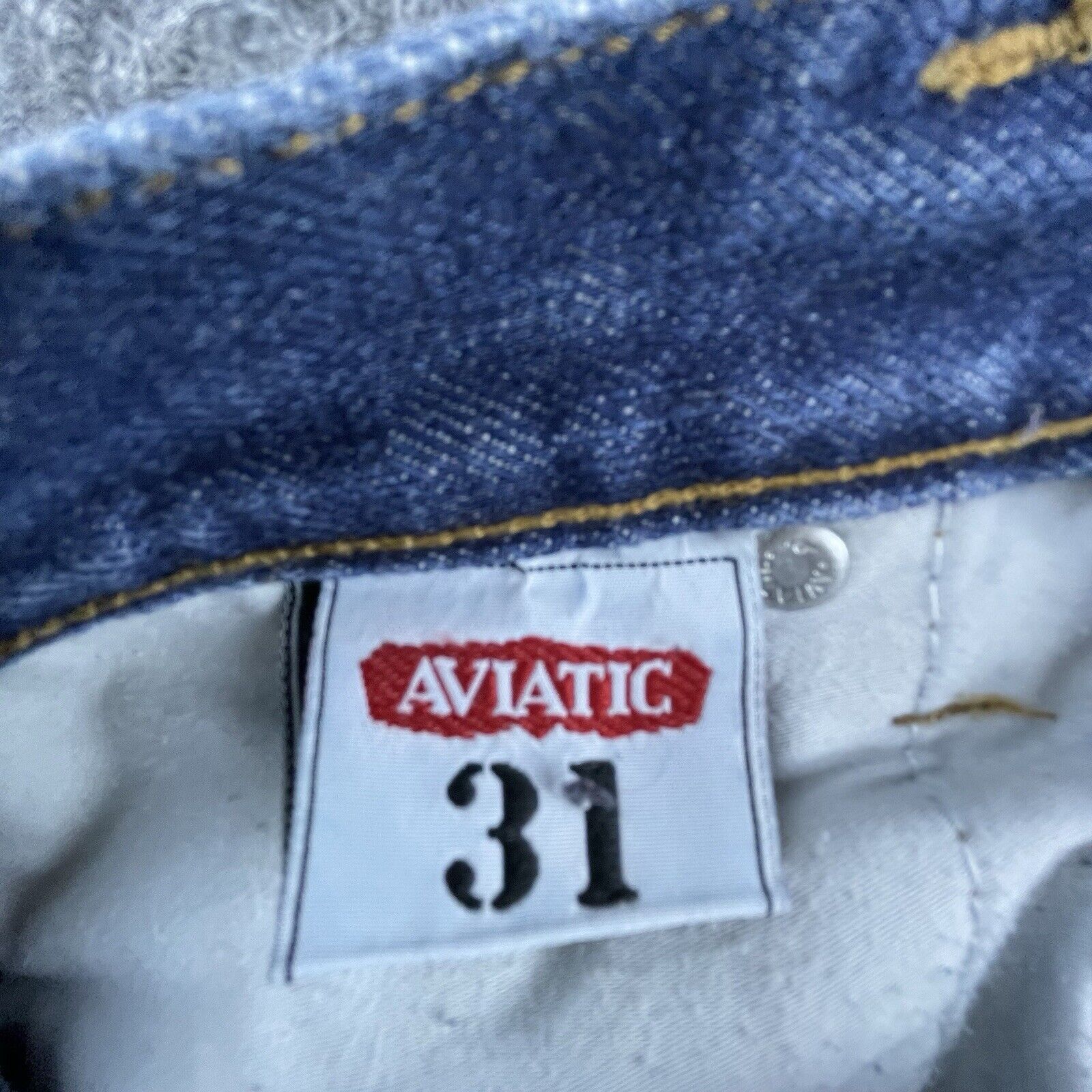 Aviatic Aviatic Jeans Mens 31 Blue Straight 911 Italian Workwear Size US 31 - 10 Thumbnail