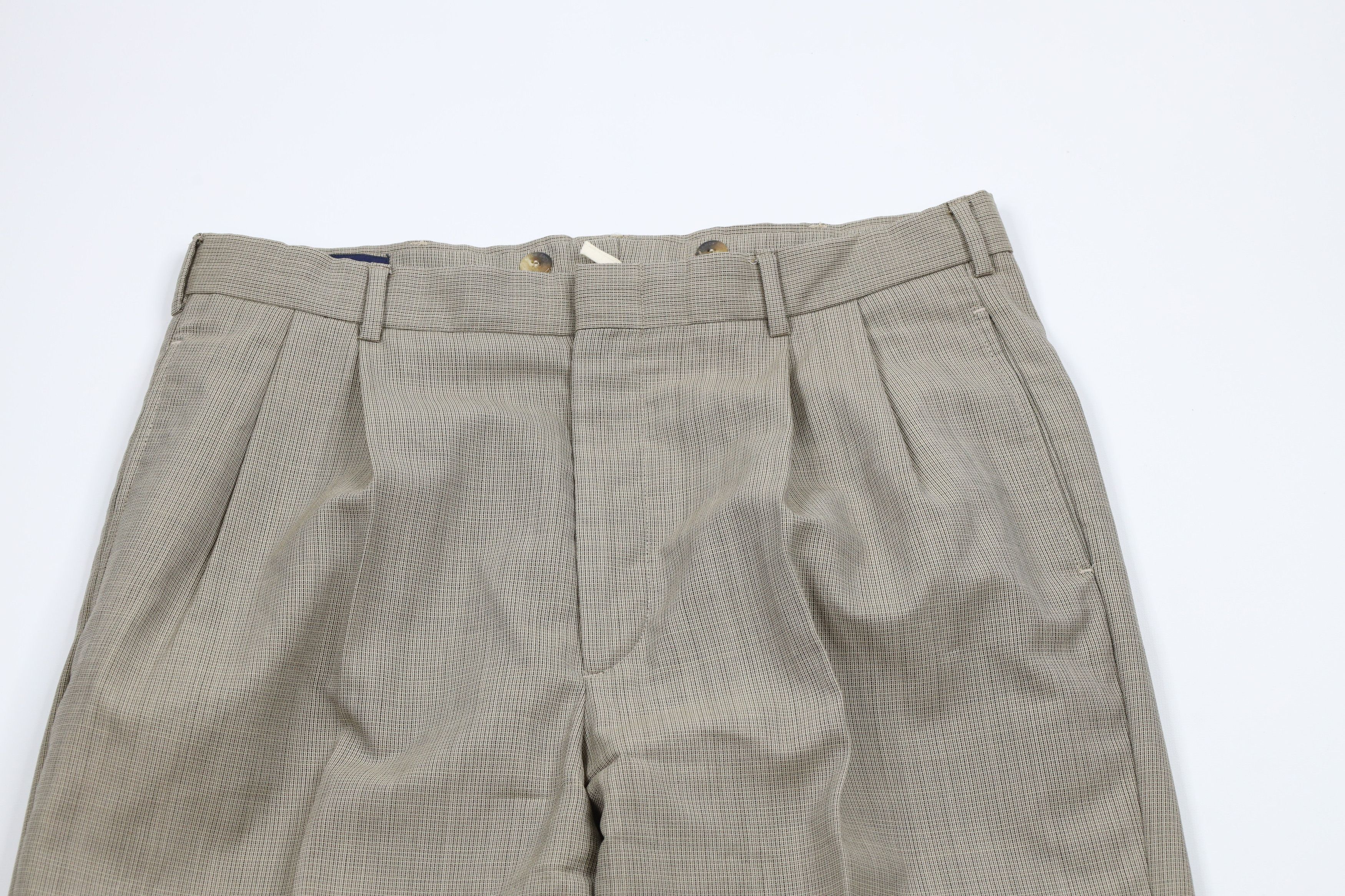 Lands' End × Vintage Vintage 90s Lands End Wool Pleated Cuffed Chino Pants USA Size US 34 / EU 50 - 2 Thumbnail
