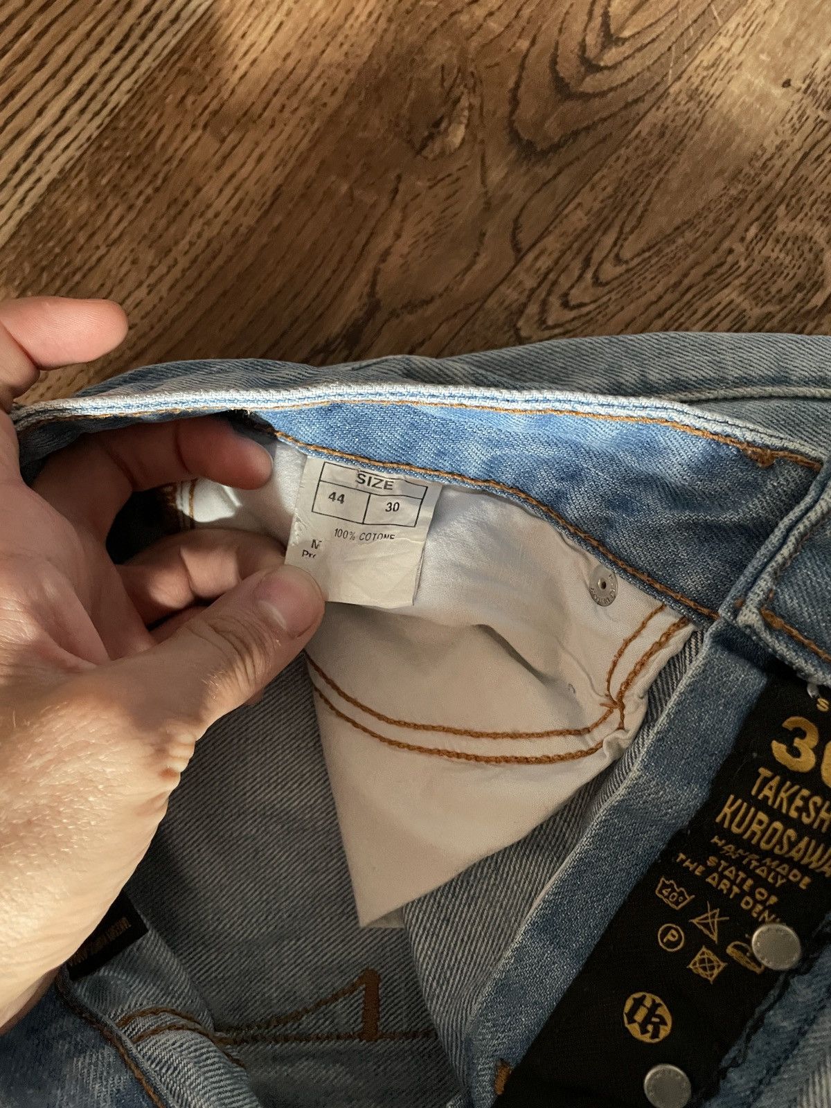 Japanese Brand Takeshy Kurosawa distressed patches Selvedge Denim Jeans Size US 30 / EU 46 - 7 Thumbnail