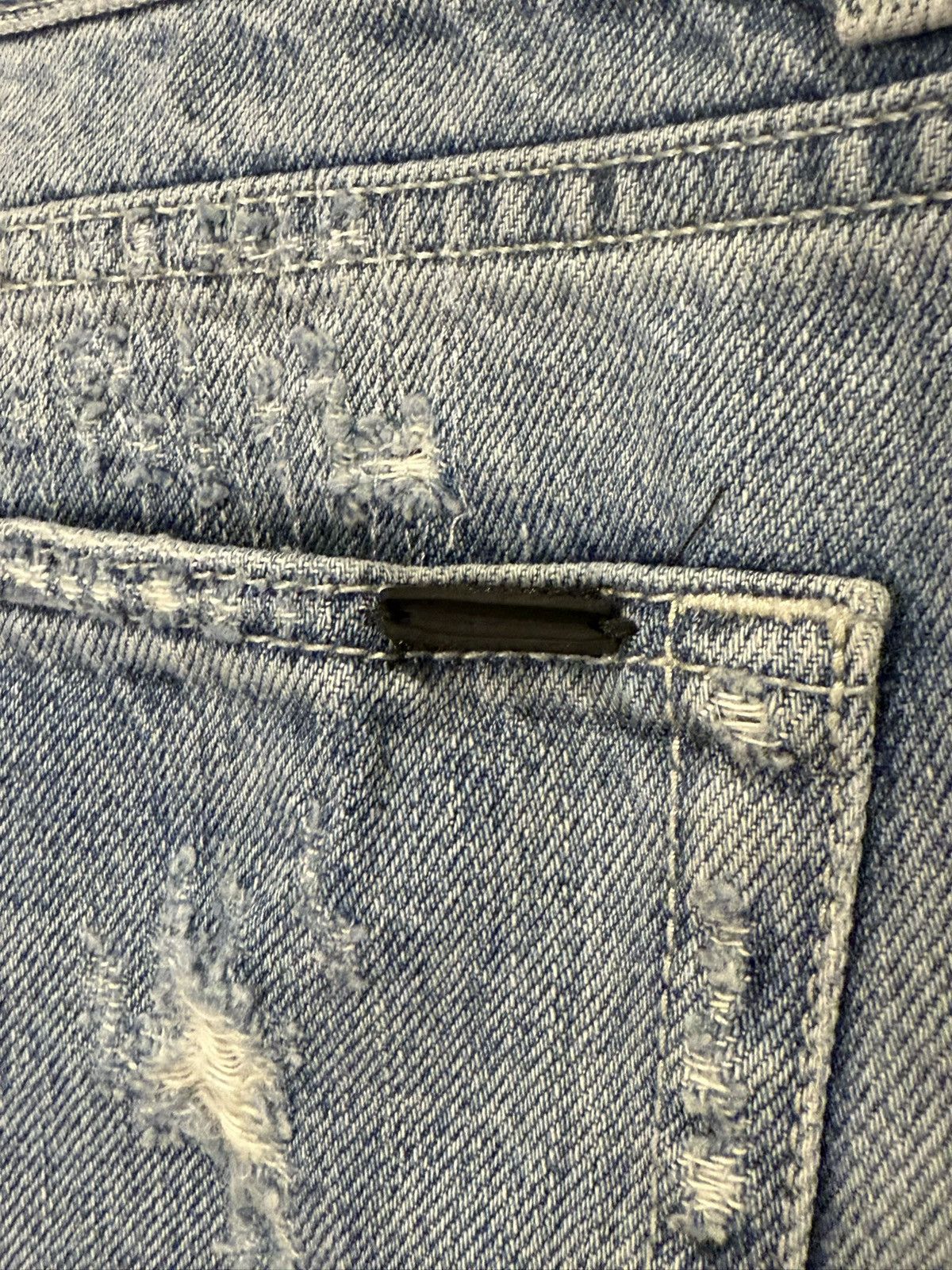 Saint Laurent Paris SS21 Saint Laurent hoochie daddy denim shorts 31 raw hem Size US 31 - 19 Thumbnail