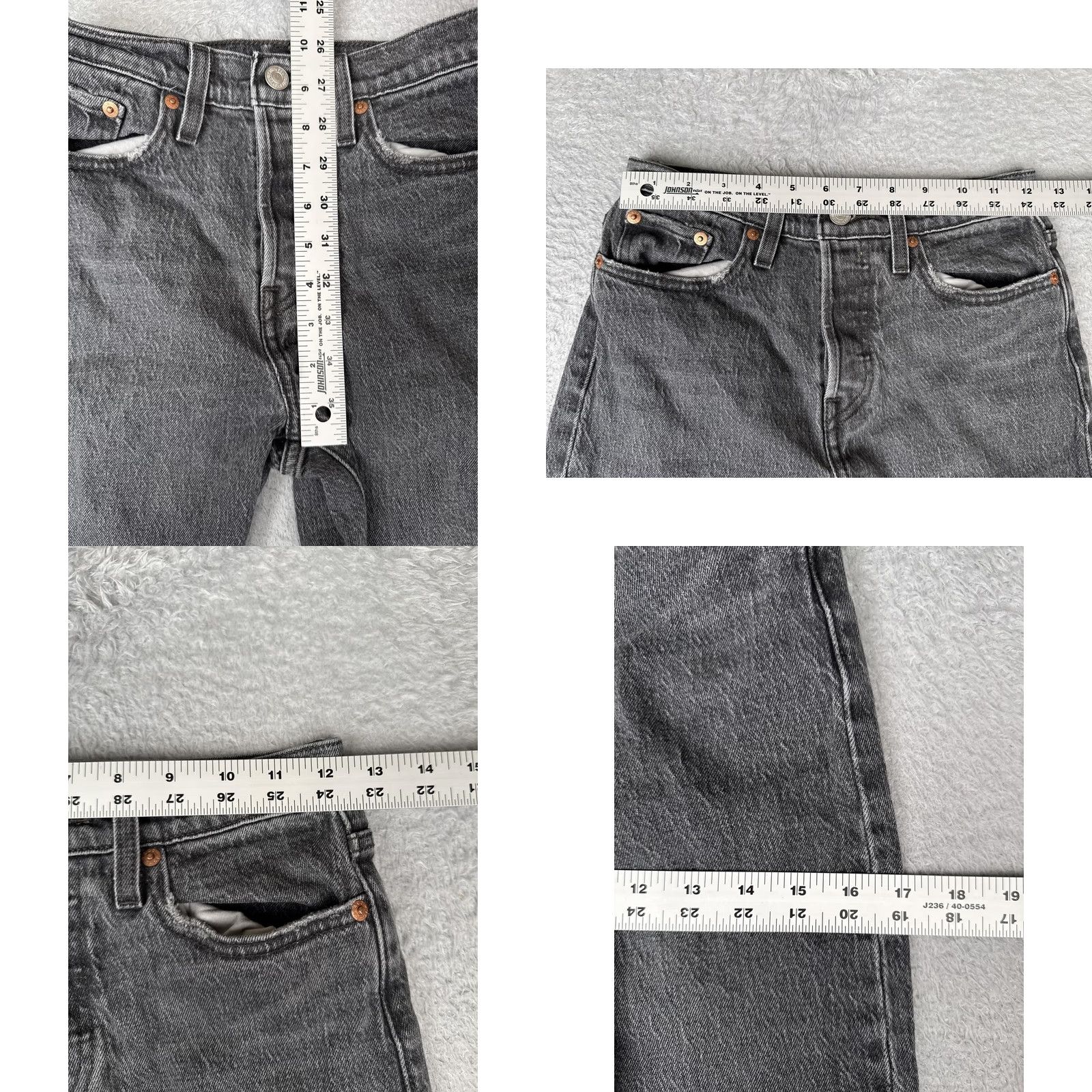 Levi's VINTAGE Levi's Wedgie Straight Jeans Womens 25x28 Black Button Fly High Rise Ankle Denim Size 42" / US 20 - 9 Thumbnail