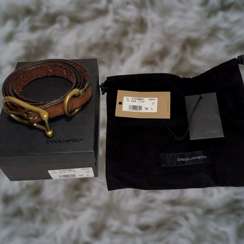 DSQUARED2 I LOVE BEER BUCKLE BELT 付属品無 Dsquared2 i heart beer leather belt