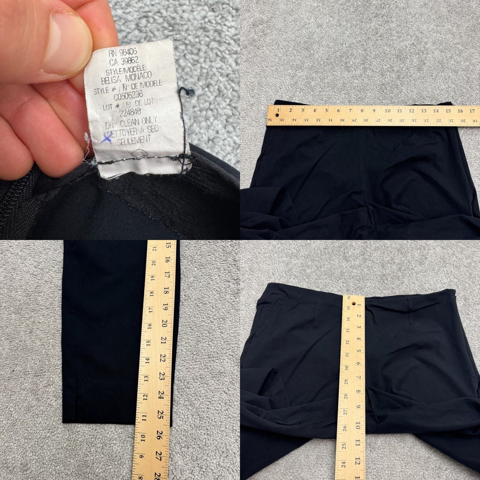Theory Theory Womens Pants Slim Fit Ankle 10 Navy Blue Zip Stretch Comfortable Breathable Casual Dressy Business Size 32" / US 10 / IT 46 - 8 Thumbnail