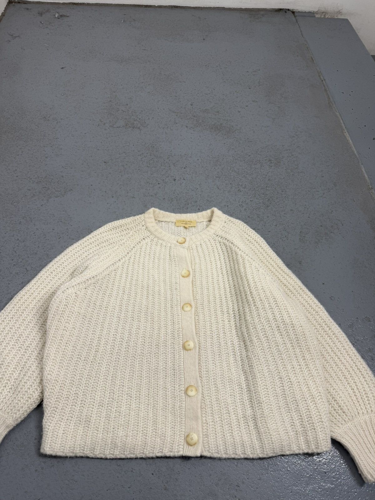 Sezane Sezane Milky Alpaca Knitted Wool Cardigan Size L / US 10 / IT 46 - 9 Thumbnail