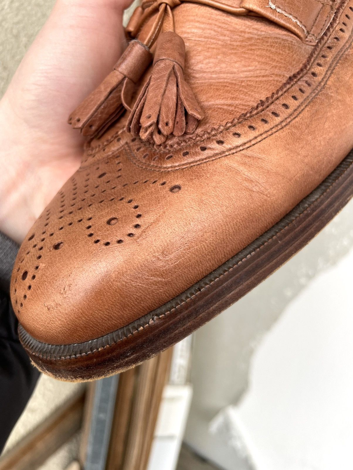 Bally Bally Suisse Leather Tassel Loafers Brogue Size 9.5 Brown Size US 9.5 / EU 42-43 - 20 Thumbnail