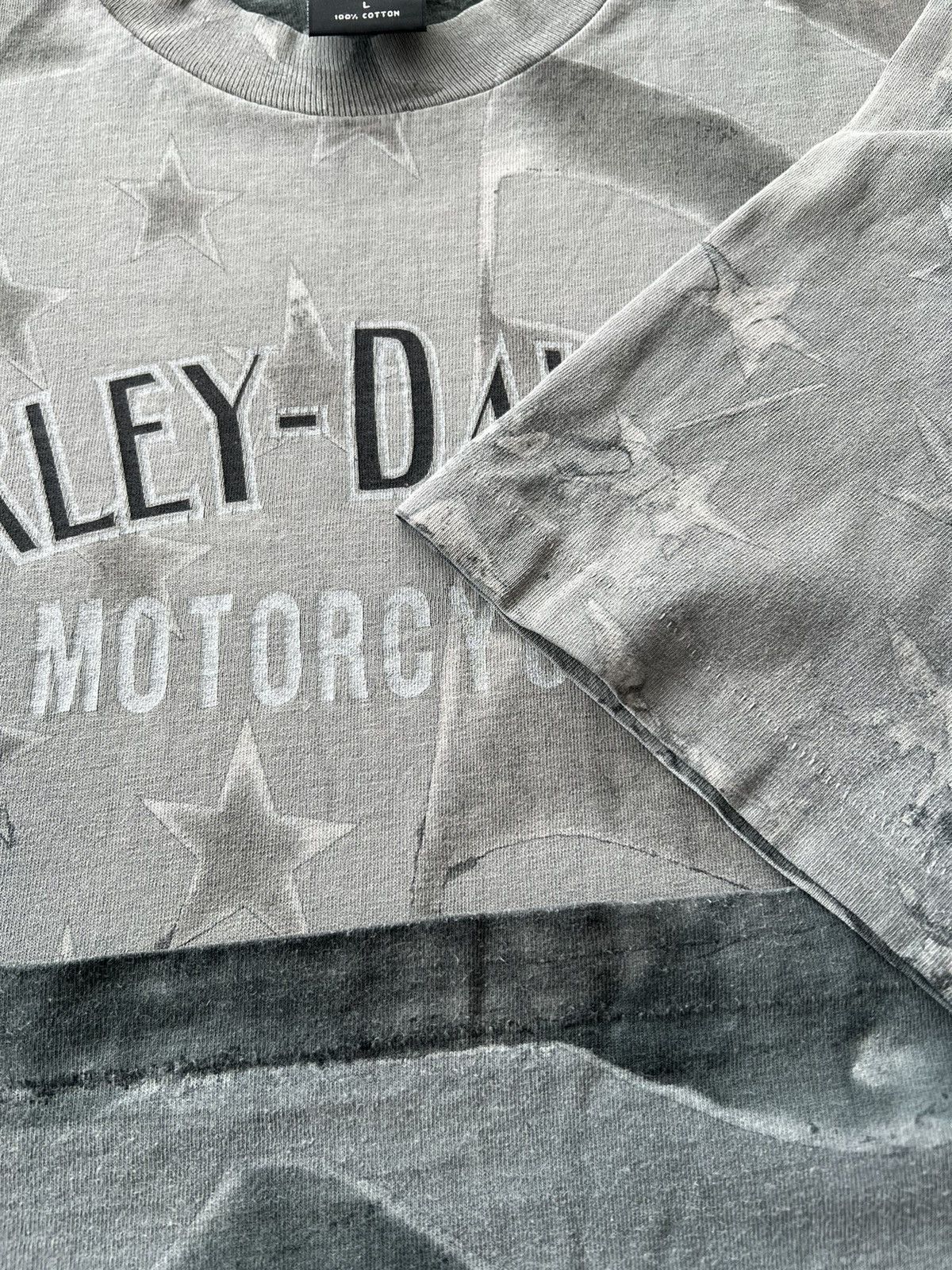 Harley Davidson Vintage 1995 Harley Davidson Flag USA AOP T-shirt Size US L / EU 52-54 / 3 - 9 Thumbnail