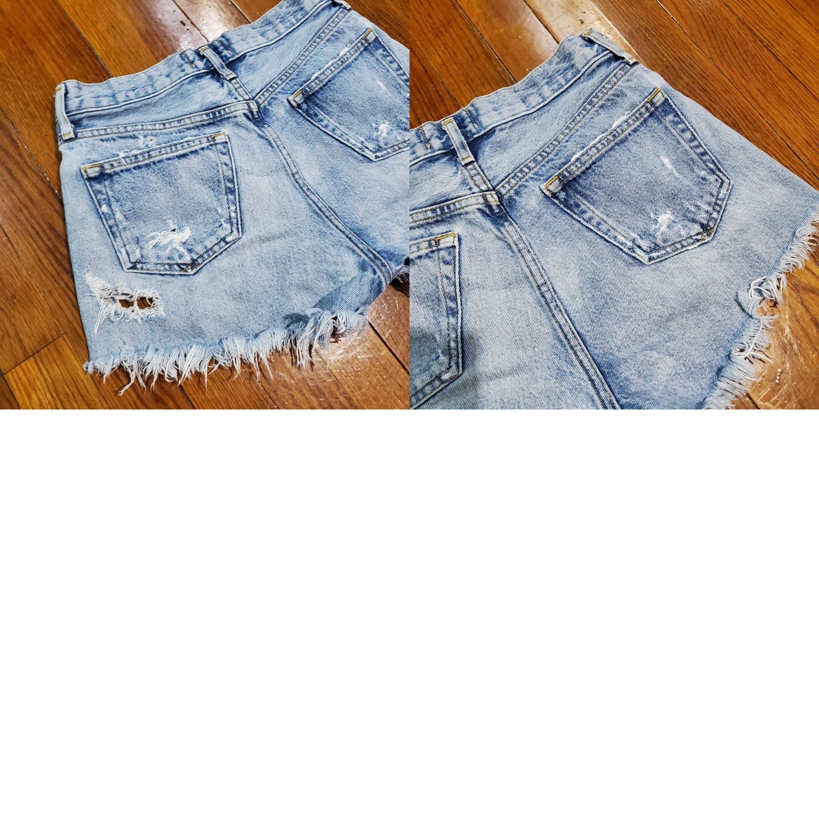 Agolde AGOLDE Parker Vintage Jean Shorts Women Size 24 Denim Cut Offs Frayed-Hem Size 42" / US 20 - 9 Thumbnail