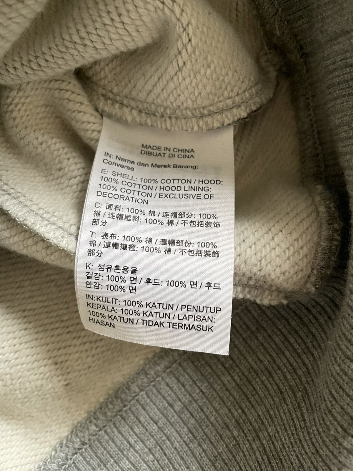 Ader Error Converse Ader Error Hoodie Grey Unisex Size M Oversized Size US M / EU 48-50 / 2 - 13 Thumbnail