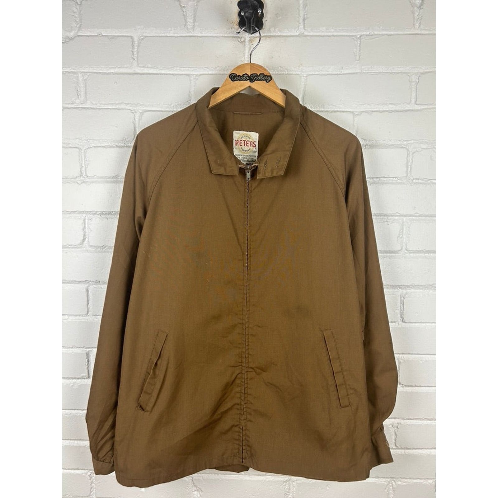 Vintage Vintage 80s Peters Sportswear Harrington Style Light XL Size US XL / EU 56 / 4 - 1 Thumbnail
