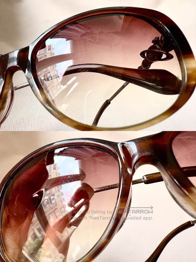 Vivienne Westwood Vivienne Westwood Tea-colored gradient Saturn sunglasses Size ONE SIZE - 5 Thumbnail