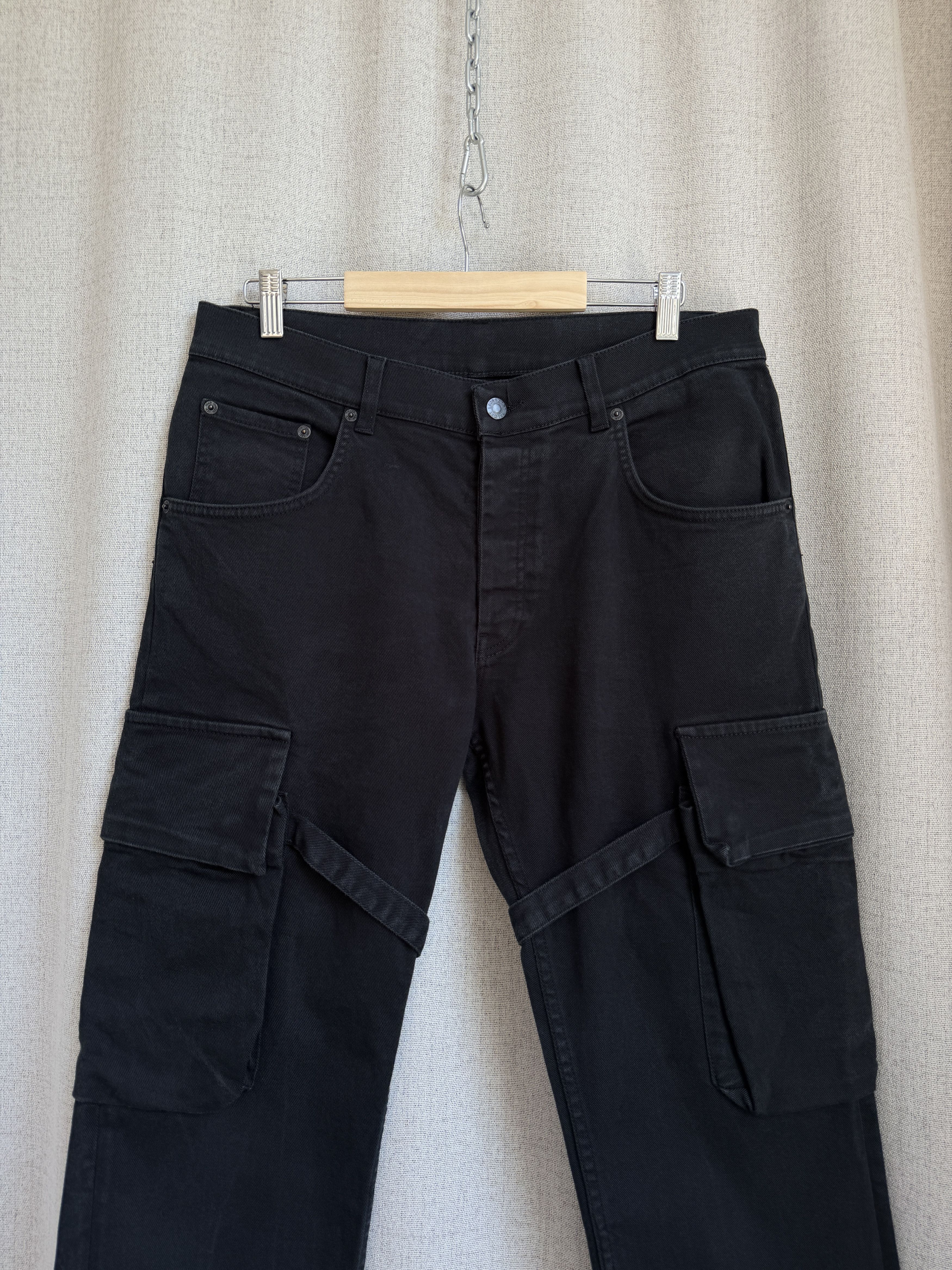 Helmut Lang Helmut Lang AW2004 Bondage Pants Black Denim Size US 33 - 4 Thumbnail