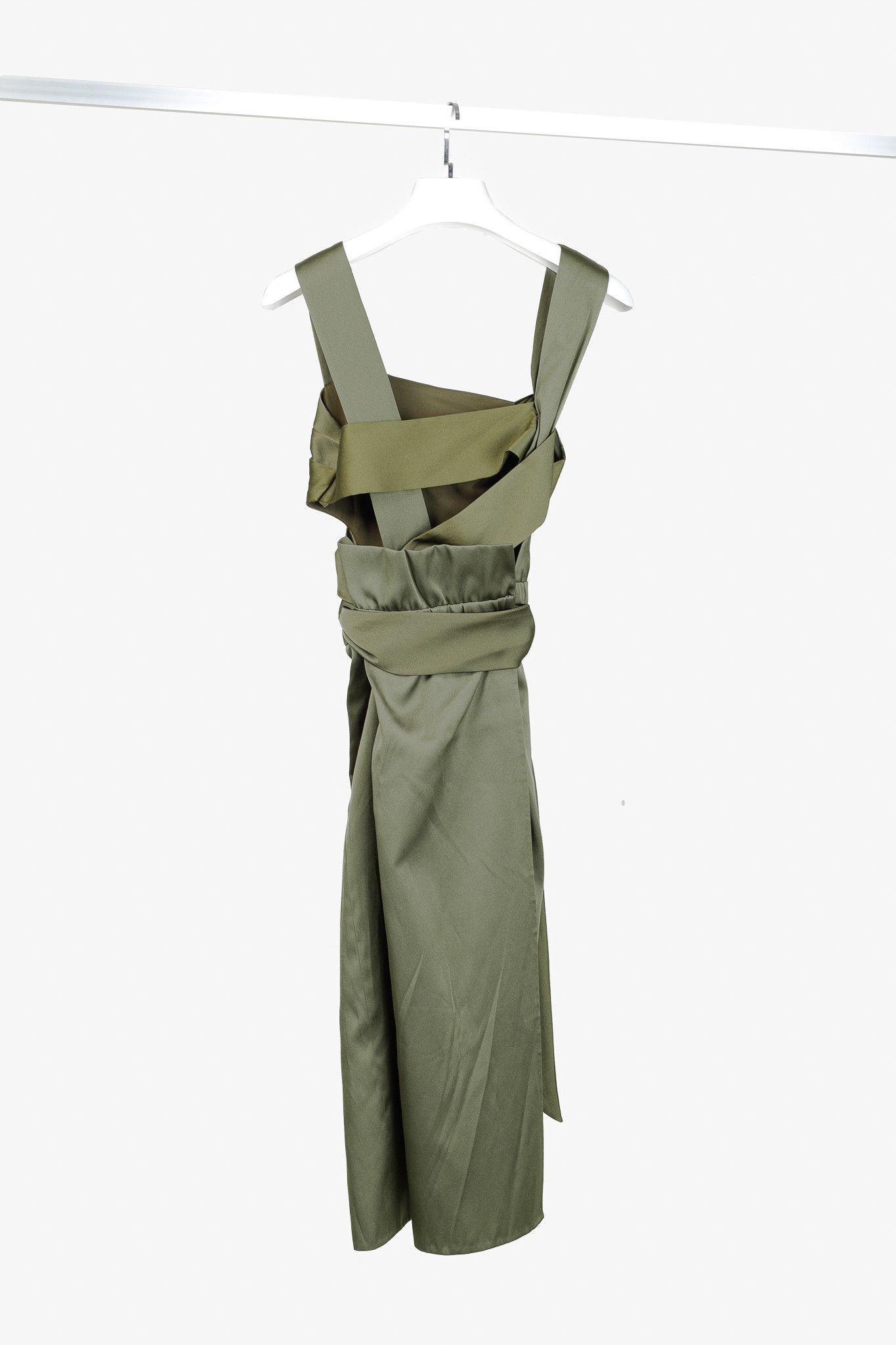 3.1 Phillip Lim 3.1 Phillip Lim SS/16 Runway Satin Cutout Knotted Midi Dress Size XS / US 0-2 / IT 36-38 - 2 Thumbnail
