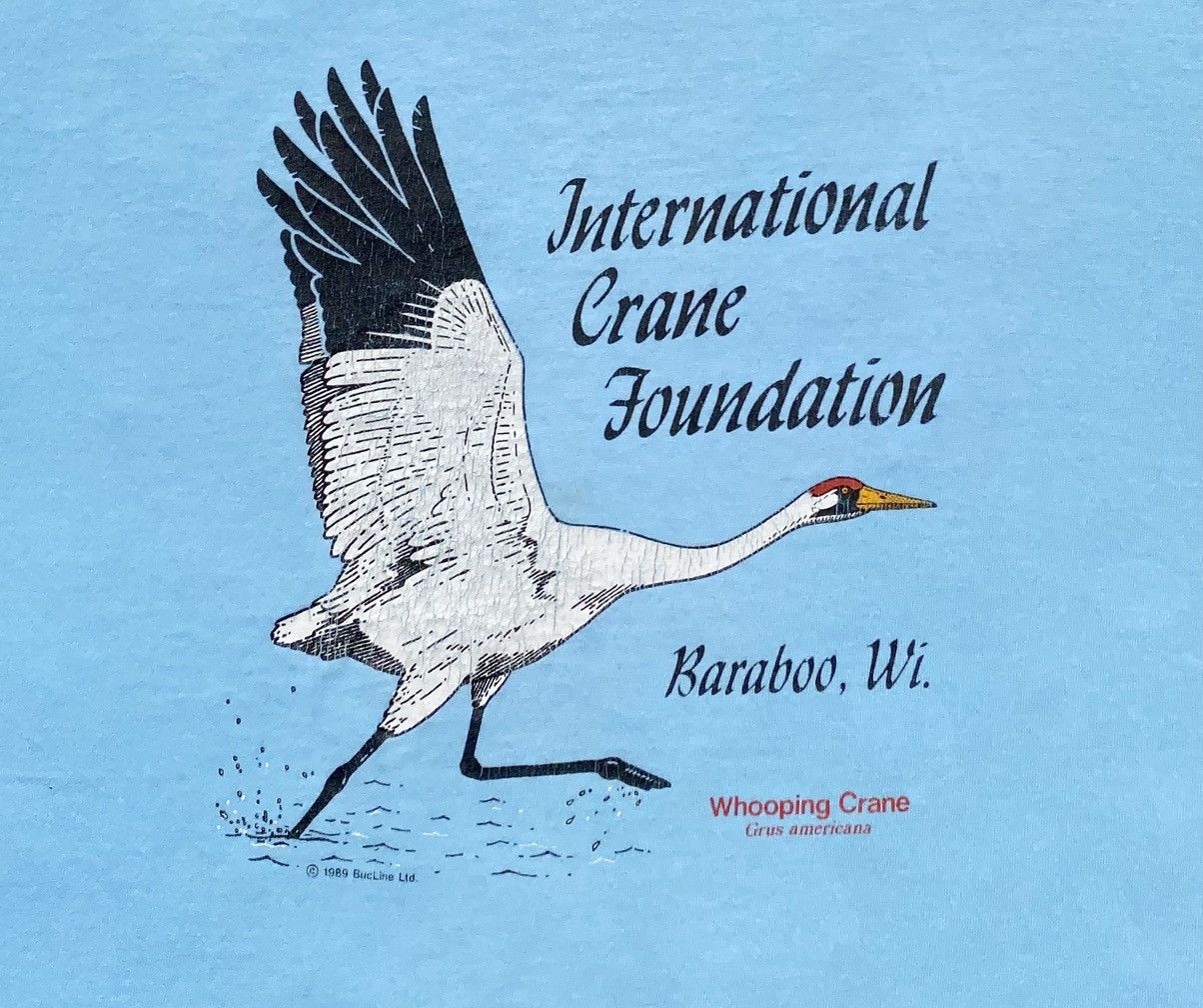 Fruit Of The Loom VTG 1989 International Crane Foundation T-Shirt Size US L / EU 52-54 / 3 - 2 Thumbnail