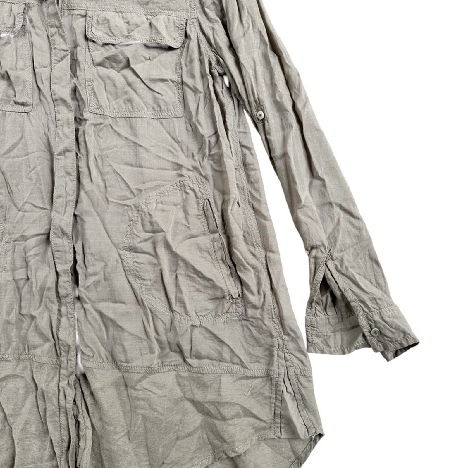 Anthropologie Anthropologie Holding Horses Sage Button Down Tunic Size M / US 6-8 / IT 42-44 - 4 Thumbnail