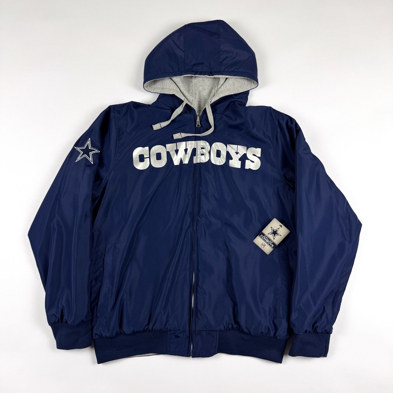 NFL New Dallas Cowboys Windbreaker XL Blue Gray NFL Reversible Size US XL / EU 56 / 4 - 1 Thumbnail