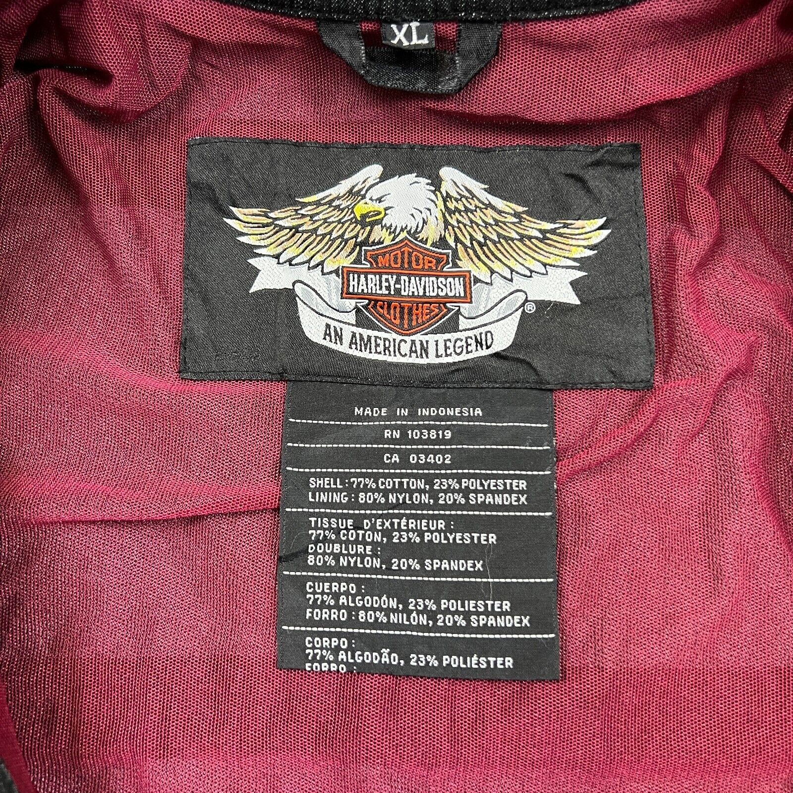 Harley Davidson × Vintage Harley Davidson Denim Jacket XL Zip Lined Biker Jean Trucker Size XL / US 12-14 / IT 48-50 - 5 Thumbnail