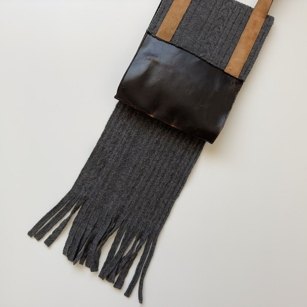 Dsquared2 Dsquared2 F/W 2002 Wool Scarf Leather Shoulder Bag Size ONE SIZE - 4 Thumbnail