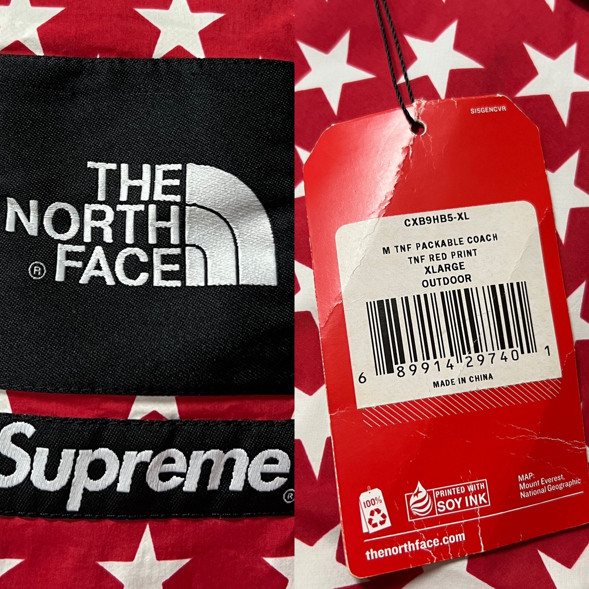 Supreme × The North Face Supreme The North Face SS15 Red Star Coach Jacket Size US XL / EU 56 / 4 - 7 Thumbnail