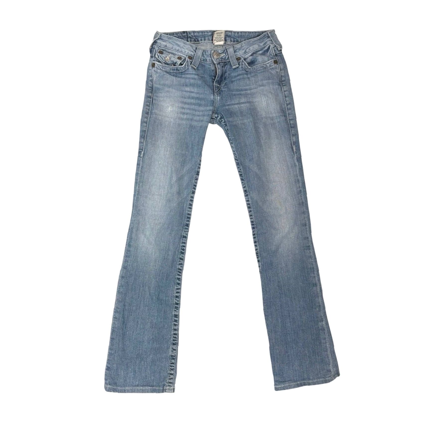 True Religion VINTAGE True Religion Jeans Bootcut 26 Womens Denim Bohemian Rainbow Stitch Low Rise 30in Inseam Size 26" / US 2 / IT 38 - 3 Thumbnail