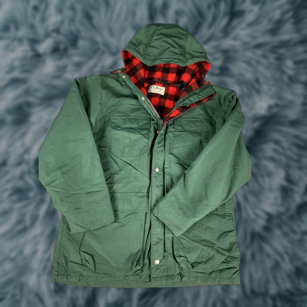 Vintage VINTAGE LL Bean Vintahe Baxter State Parka Green Red Black Wool Plaid Lined sz L 90s Mens Jacket Size US L / EU 52-54 / 3 - 1 Thumbnail