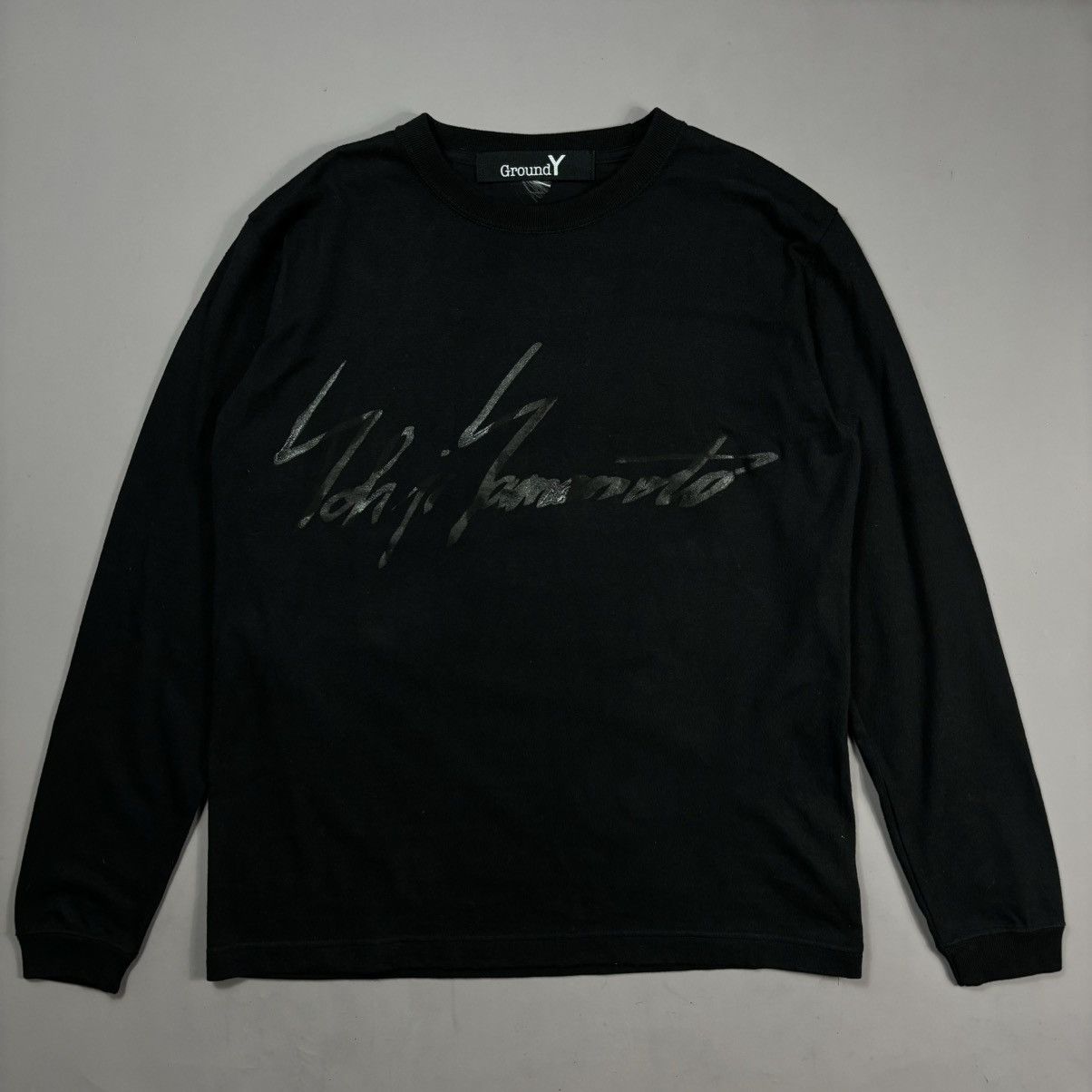 Y's × Yohji Yamamoto Ground y Yohji yamamoto - Spell out longsleeve Size US S / EU 44-46 / 1 - 1 Thumbnail