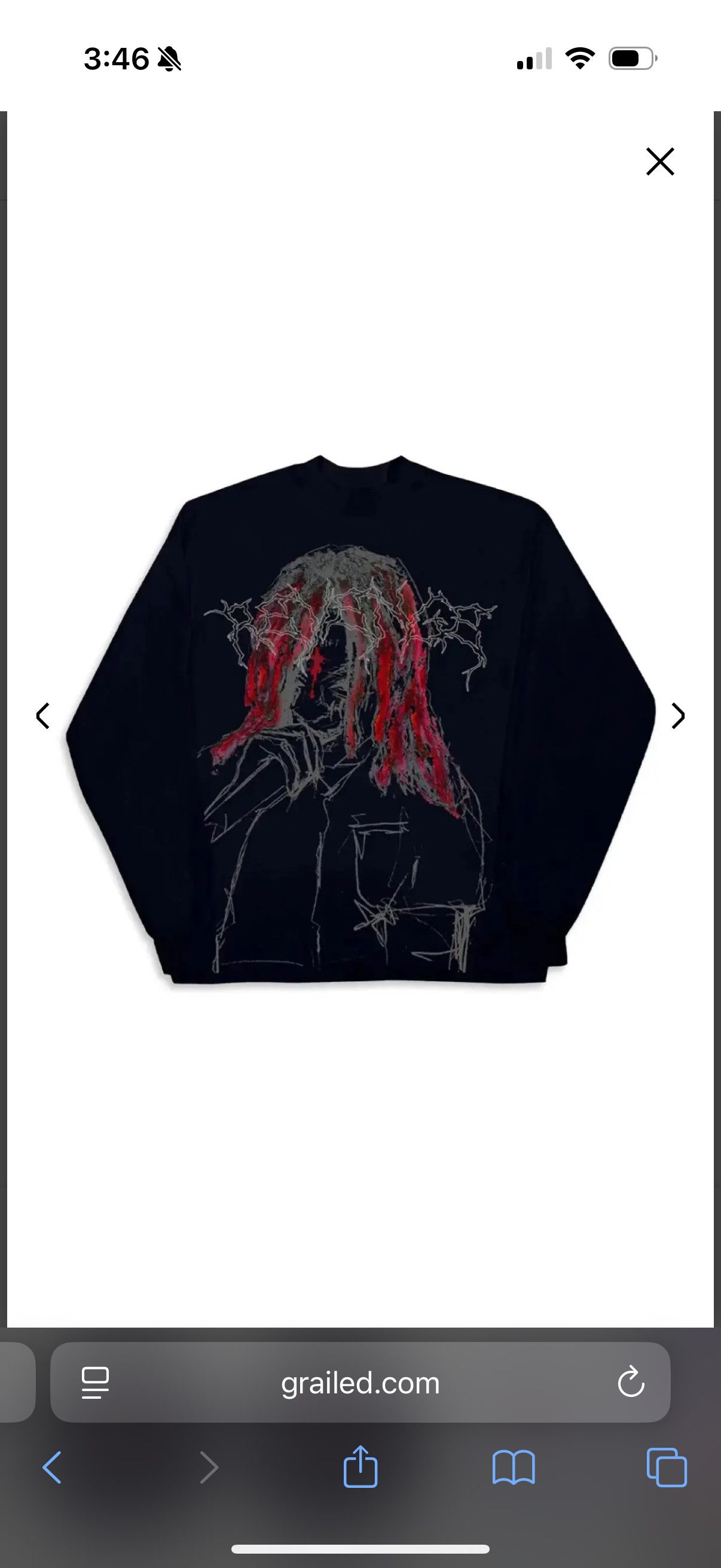 Revenge × Trippie Redd Black lightning trippie long sleeve Size US L / EU 52-54 / 3 - 1 Thumbnail