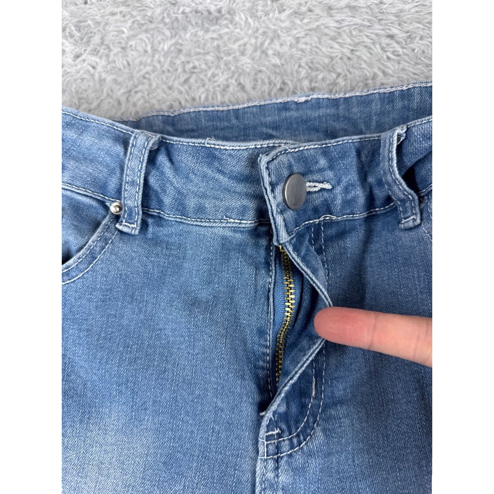 Shein SheIn Jeans Women's Jeans 4 Blue Denim Flare Cotton Blend Stretch Mid Rise 26x30 Size 27" / US 4 / IT 40 - 5 Thumbnail