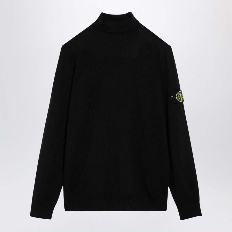 Stone Island o1d2blof0624 Wool Turtleneck Sweaters in Black Size US XXL / EU 58 / 5 - 1 Thumbnail