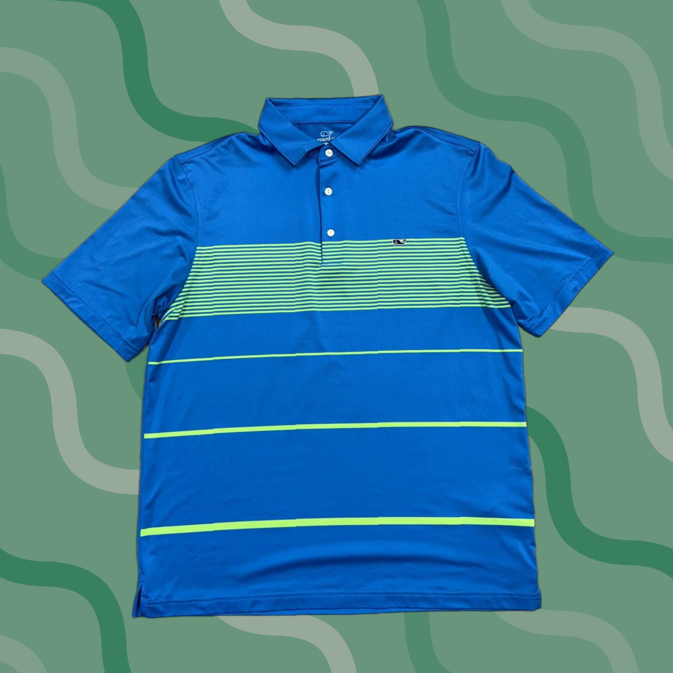 Vineyard Vines Vineyard Vines Polo Shirt Mens L Blue Striped Performance Golf Whale Polo Shirt Mens L Blue Striped Performance Stretch Size US L / EU 52-54 / 3 - 1 Thumbnail