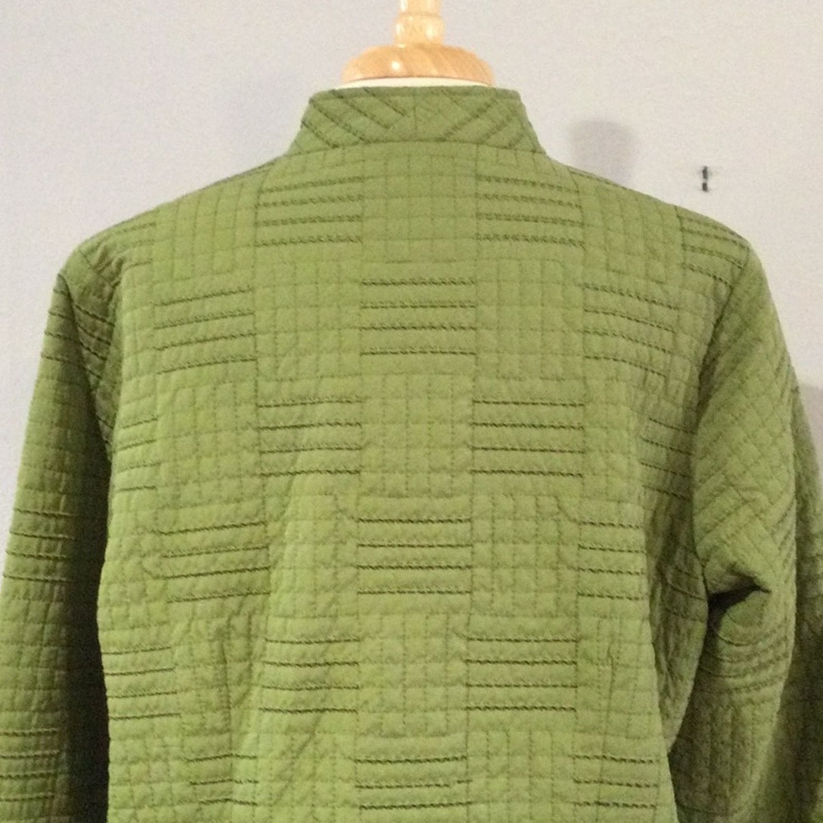 Other Dressbarn Woman Quilted Green Vintage Lined Jacket 14/16W Size XXL / US 16-18 / IT 52-54 - 9 Thumbnail