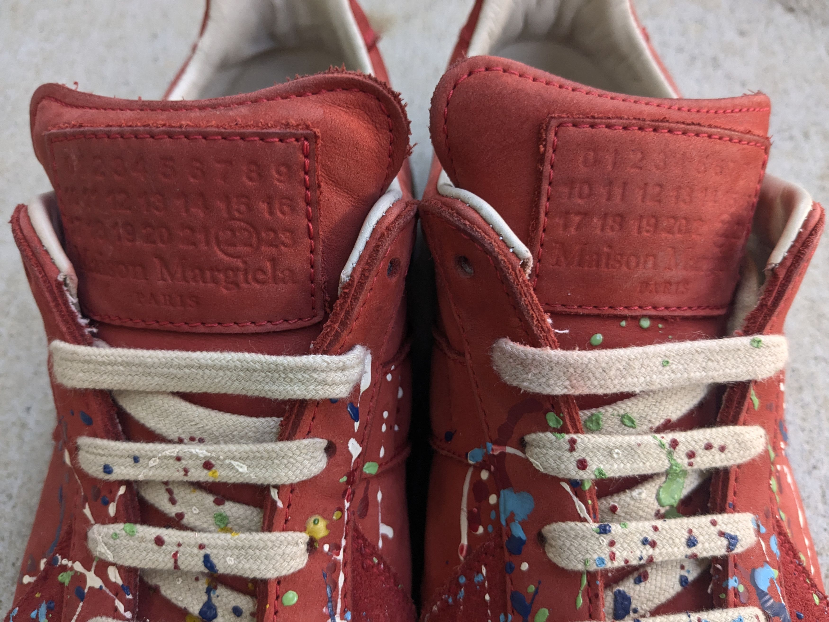 Maison Margiela Maison Margiela GAT Replica Red Paint Splatter 7 40 Size US 7 / EU 40 - 4 Thumbnail