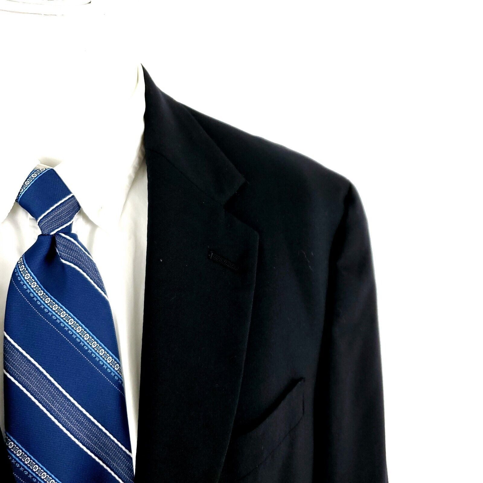Hart Schaffner Marx Hart Schaffner Marx 1887 Wool 2 Silver Button Blazer 40R Bla Size 40R - 2 Thumbnail