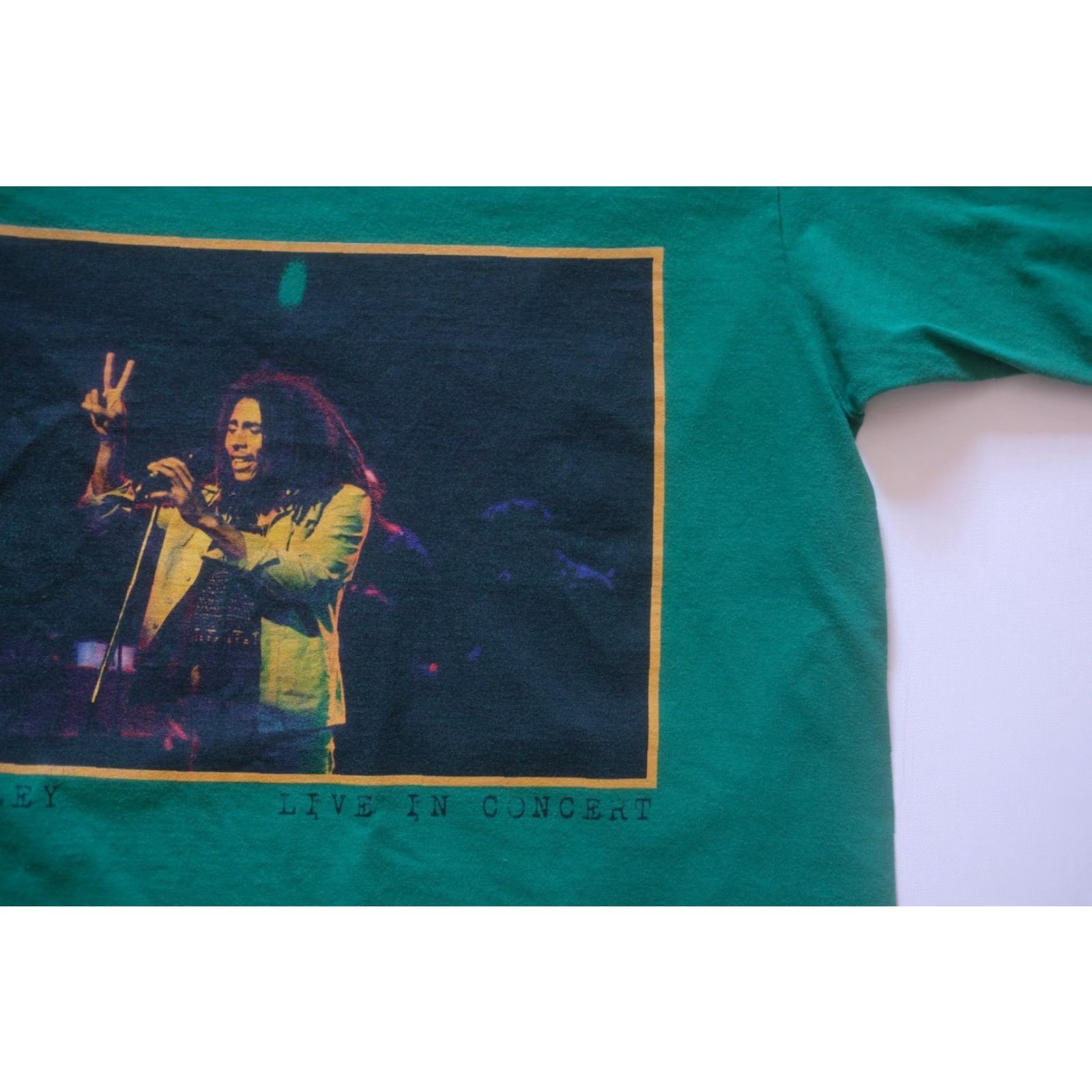 Anvil BOB MARLEY REGGAE MUSIC TOUR VTG 90s RETRO LIVE IN CONCERT T SHIRTS L GREEN ANVIL Shirt Mens Size US L / EU 52-54 / 3 - 5 Thumbnail