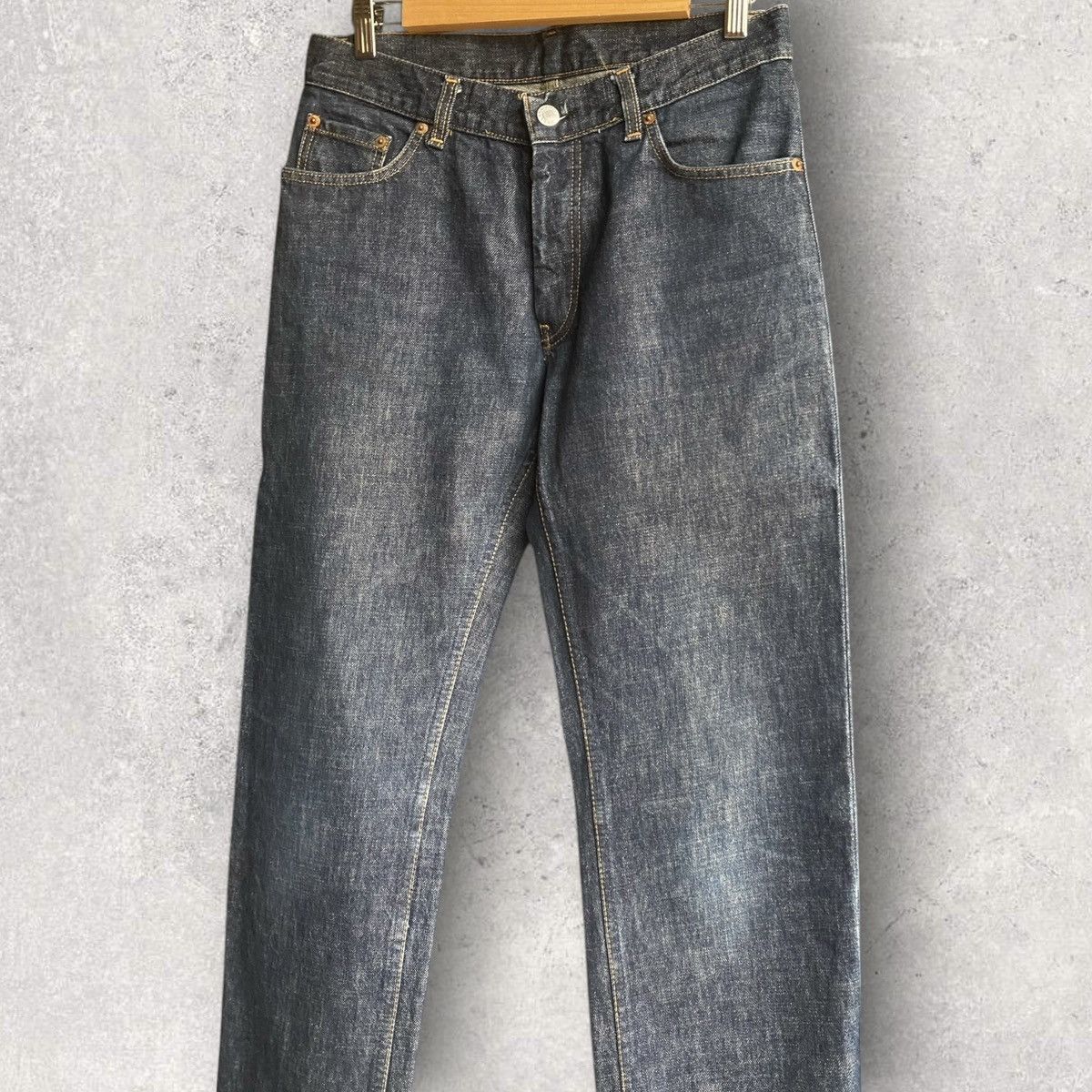 Helmut Lang Archive 1998 Raw Denim Un hem Size US 30 / EU 46 - 1 Thumbnail