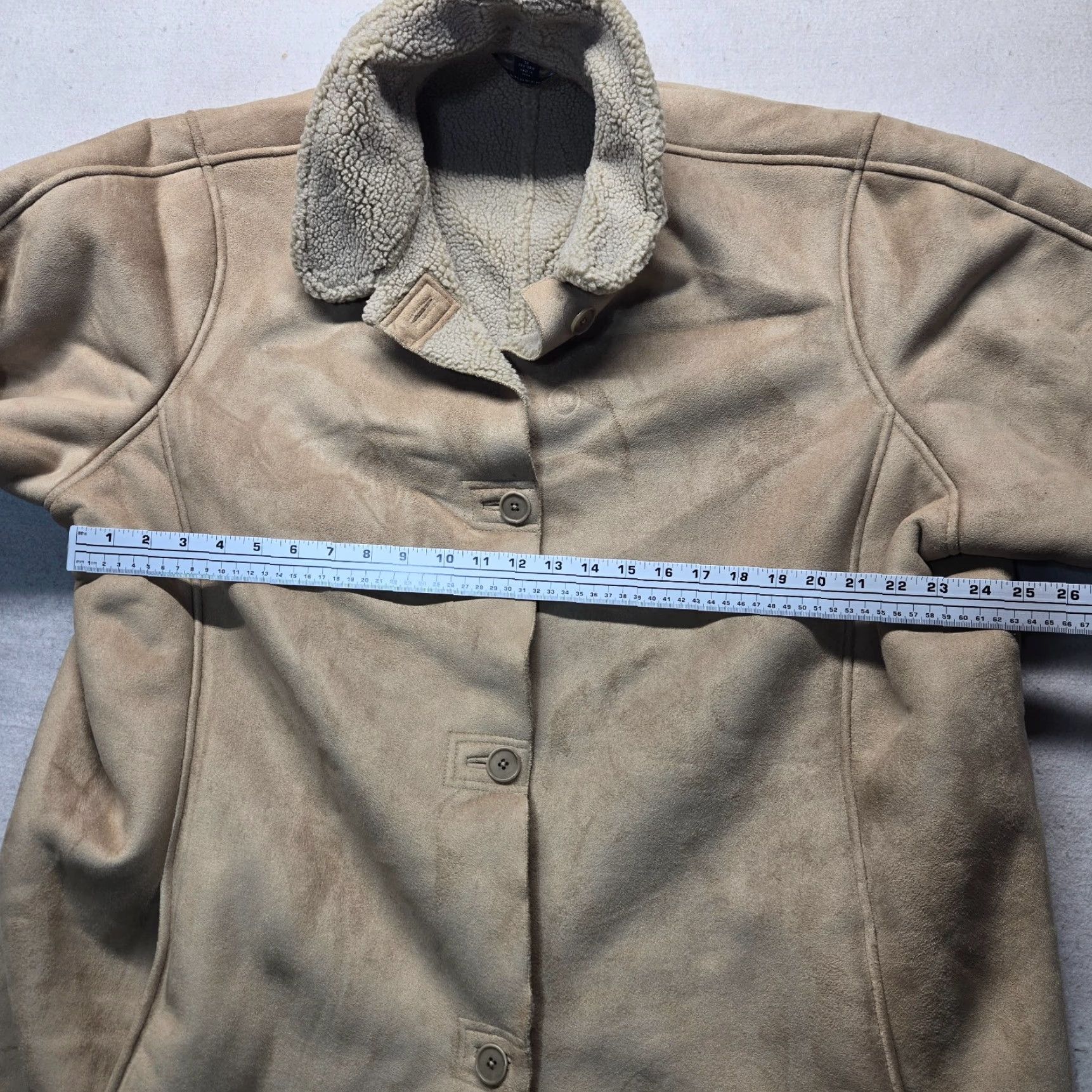 Lands' End Lands' End Tan Brown Heavy Coat Jacket Adult Women's Plus Size 24W-26W 3X Pea Coat Jacket Womens Plus Size Brown Lands' End Vintage No Size XXL / US 16-18 / IT 52-54 - 6 Thumbnail