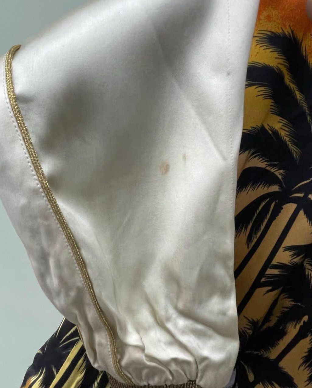 Saint Laurent Paris Saint Laurent Satin Palm Tree Bomber Jacket. Size XS / US 0-2 / IT 36-38 - 6 Thumbnail