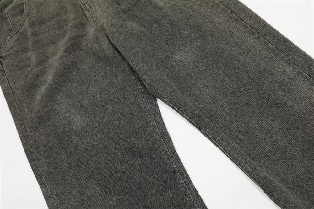 Japanese Brand × Jean Men's loose casual distressed washed denim straight pants Size US 34 / EU 50 - 5 Thumbnail