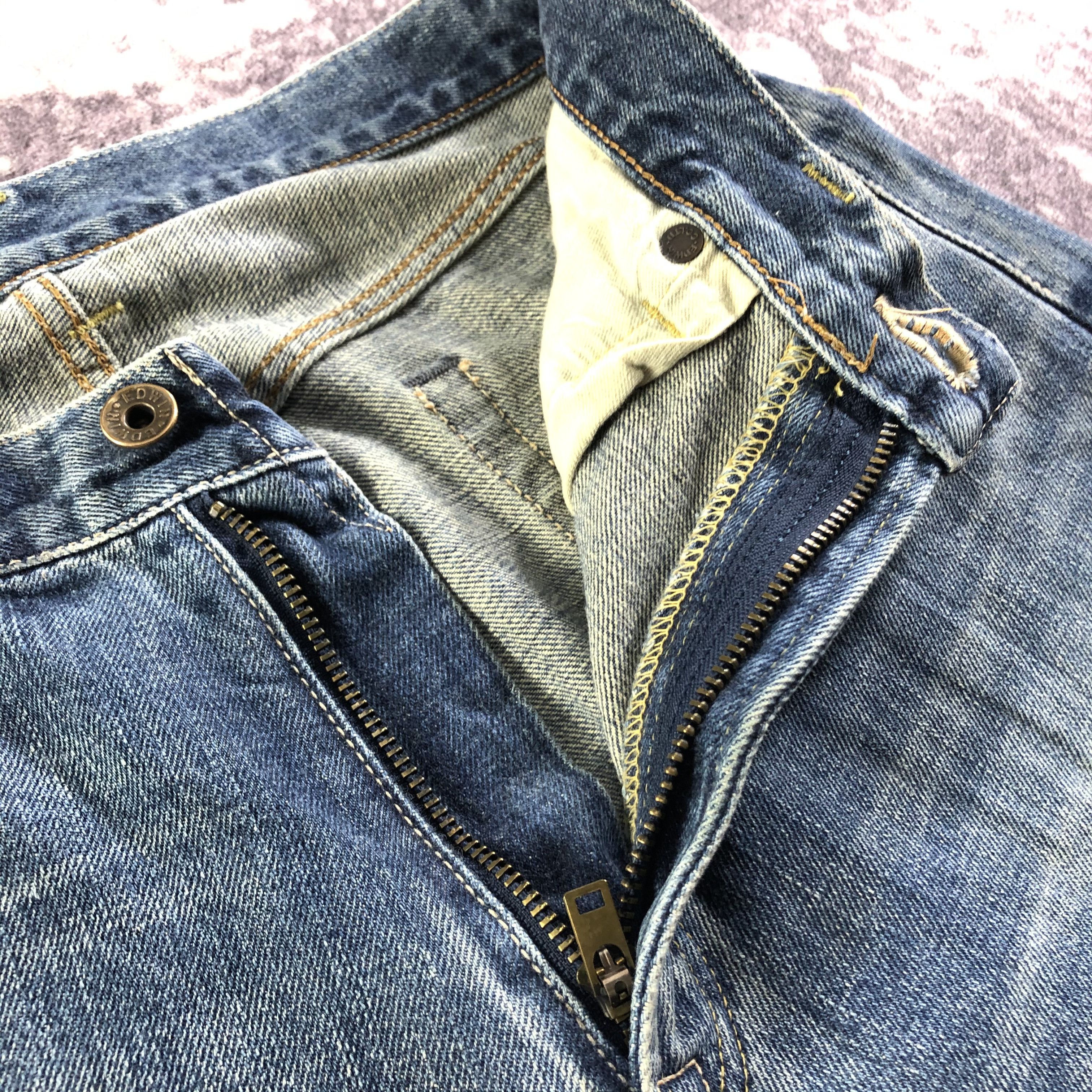Edwin Vintage Blue Wash Edwin 505 Selvedge Jeans-JM3669 Size US 30 / EU 46 - 7 Thumbnail