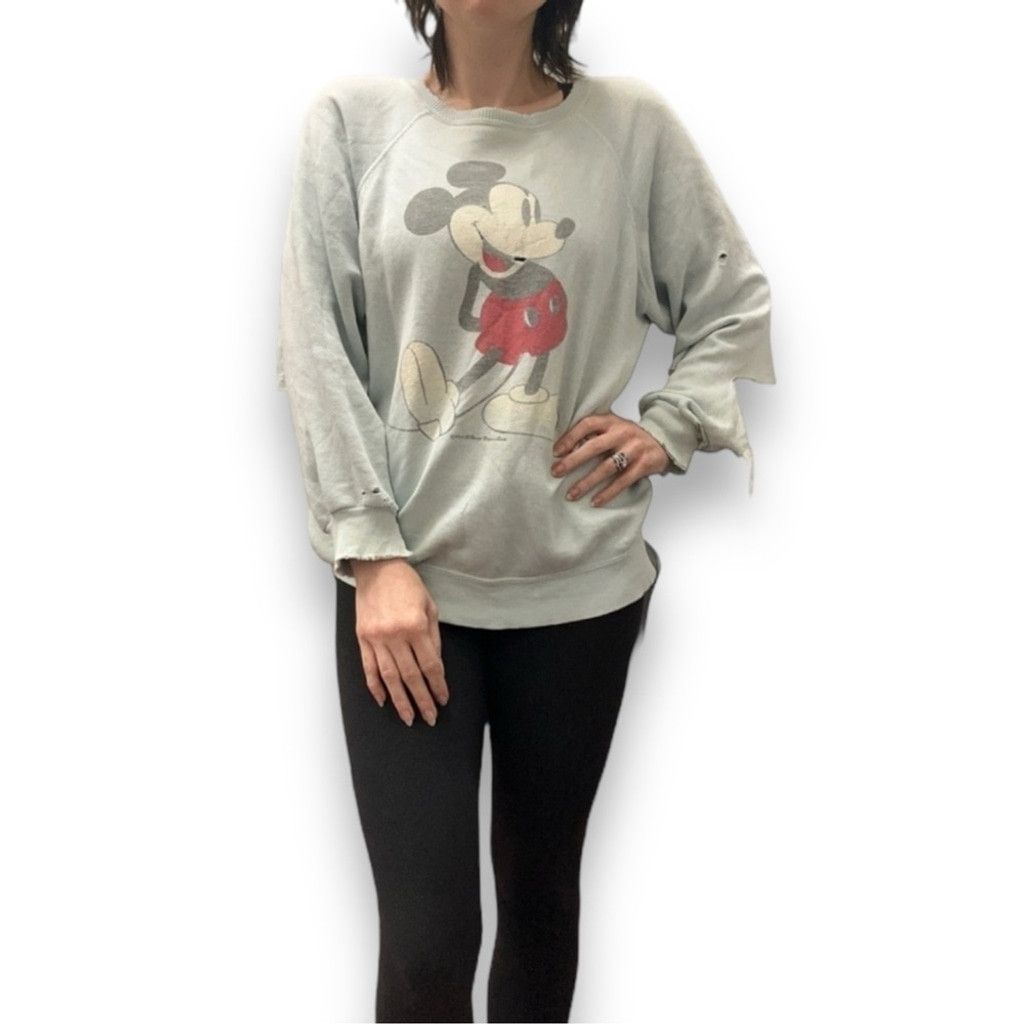 Disney Vintage Distressed Mickey Mouse Sweater Size S / US 4 / IT 40 - 4 Thumbnail