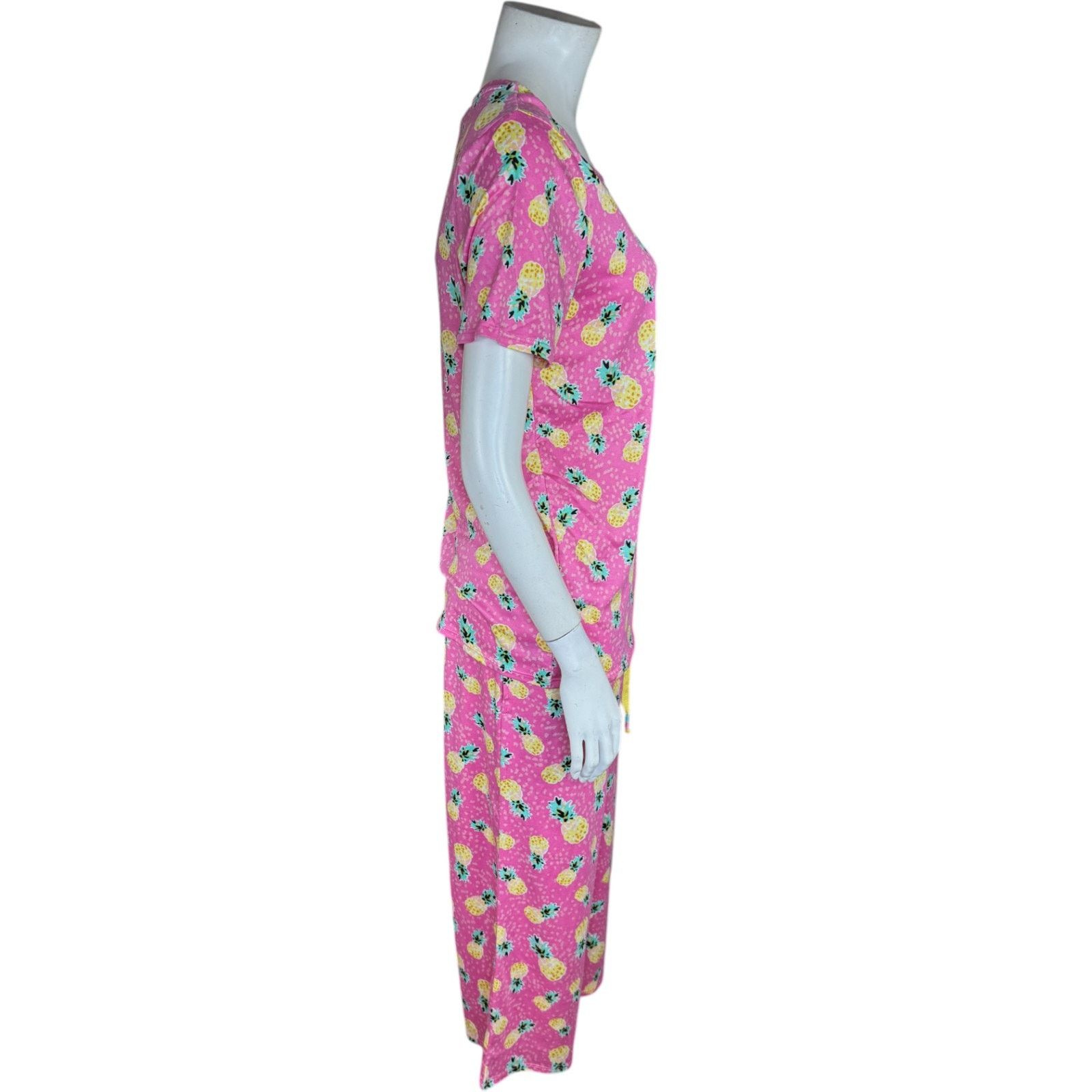 Other Cuddl Duds Comfort Code Pineapple Pajama Set XS Pink Capri Size ONE SIZE - 10 Thumbnail