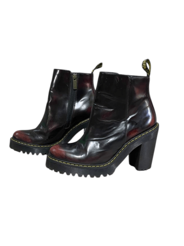 Dr. Martens Dr Martens Magdalena Heels Platform Cherry Red Boots Size US 7.5 / IT 37.5 - 6 Thumbnail