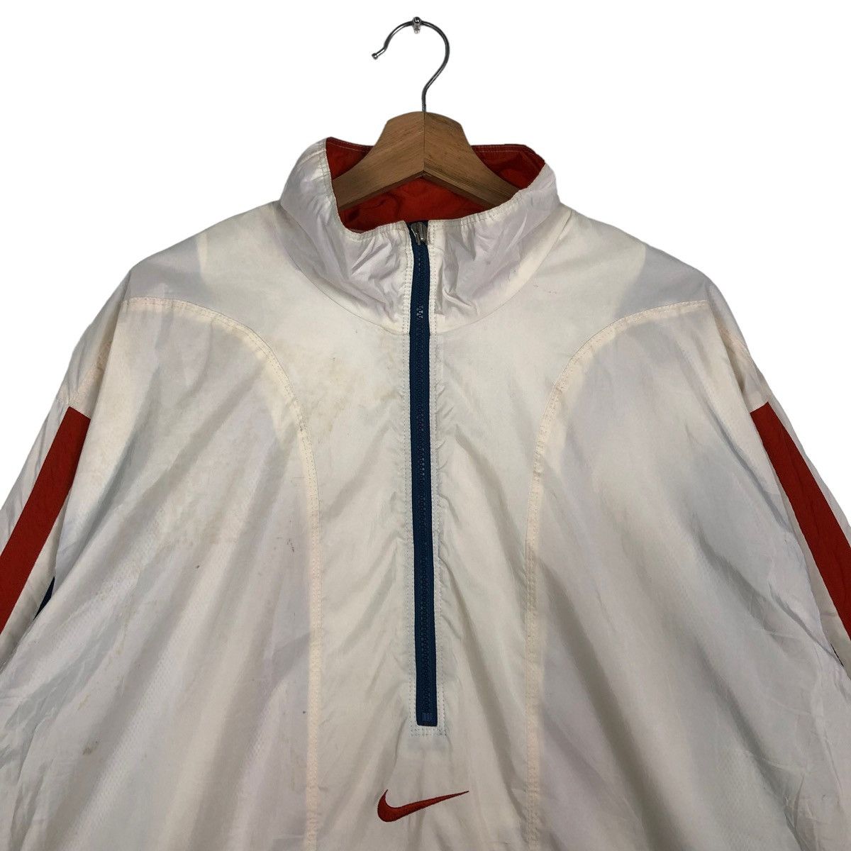 Nike 🔥90’s Vintage Bomber Jacket Nike Big Swoosh Logo Size US XL / EU 56 / 4 - 2 Thumbnail