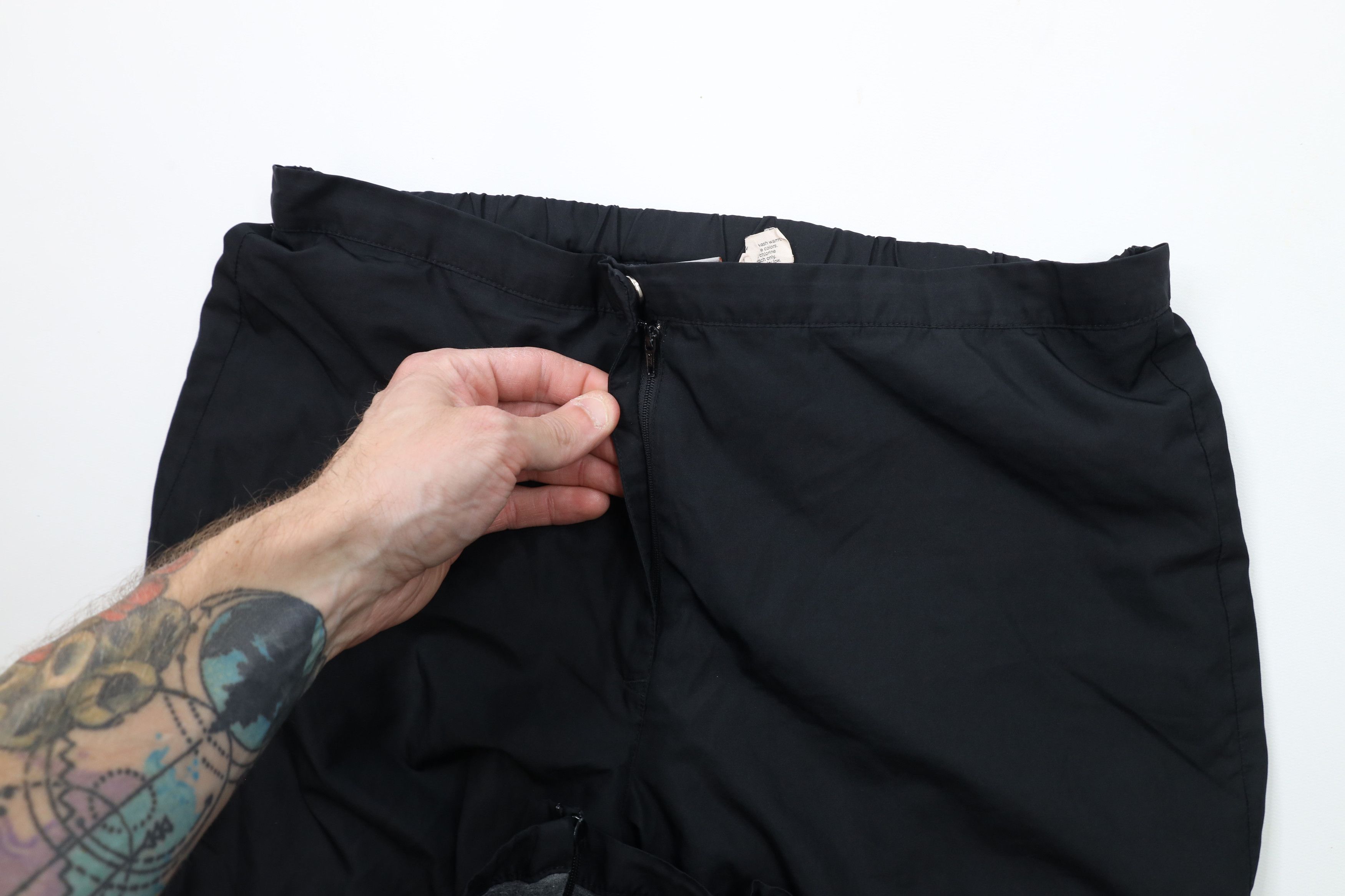 J.Crew × Vintage Vintage 90s J Crew Gym Lined Flared Wide Leg Pants Black Size US 32 / EU 48 - 7 Thumbnail