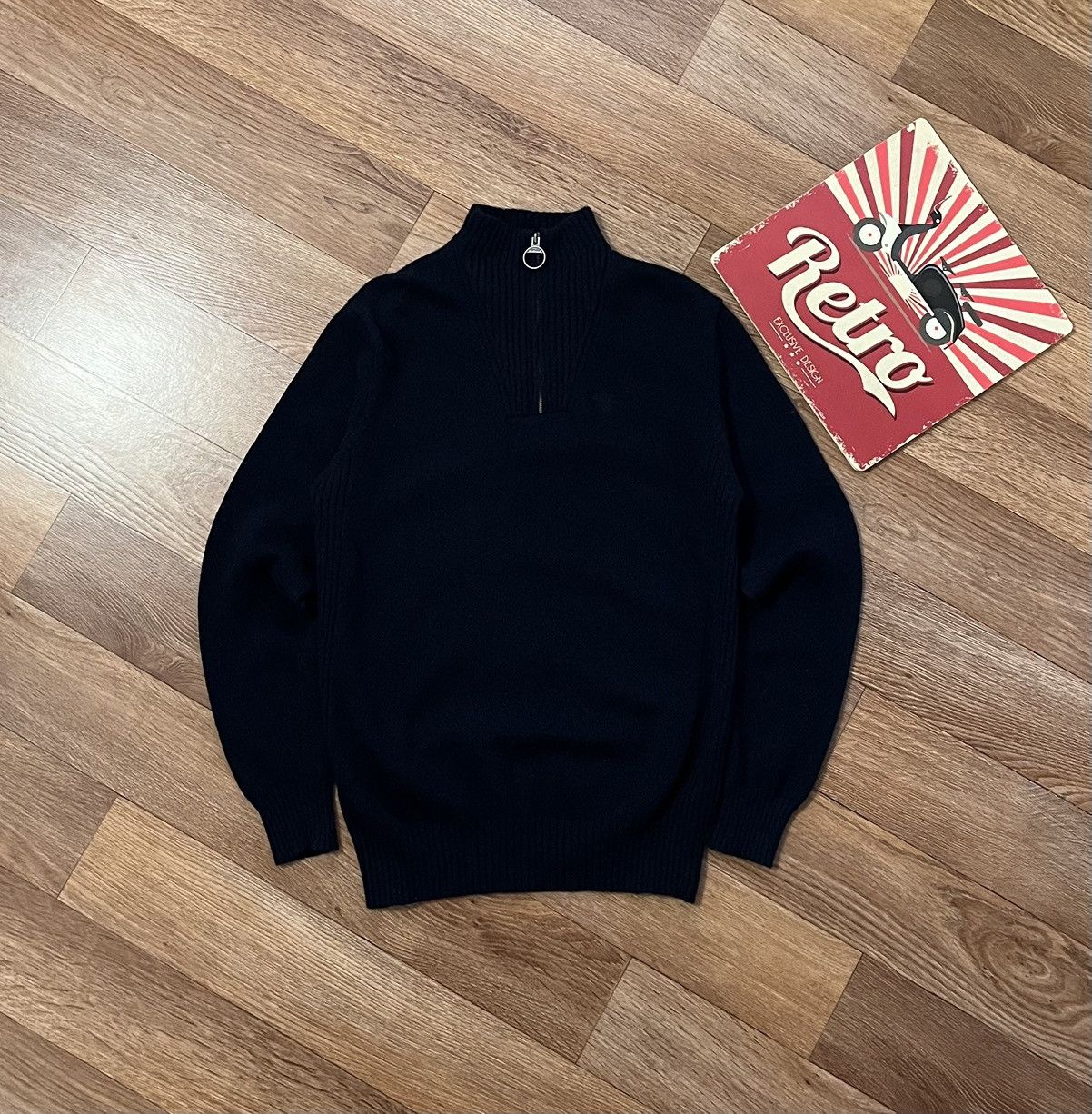 Barbour Vintage Barbour 1/4 Zip Wool Sweater Size US M / EU 48-50 / 2 - 1 Thumbnail