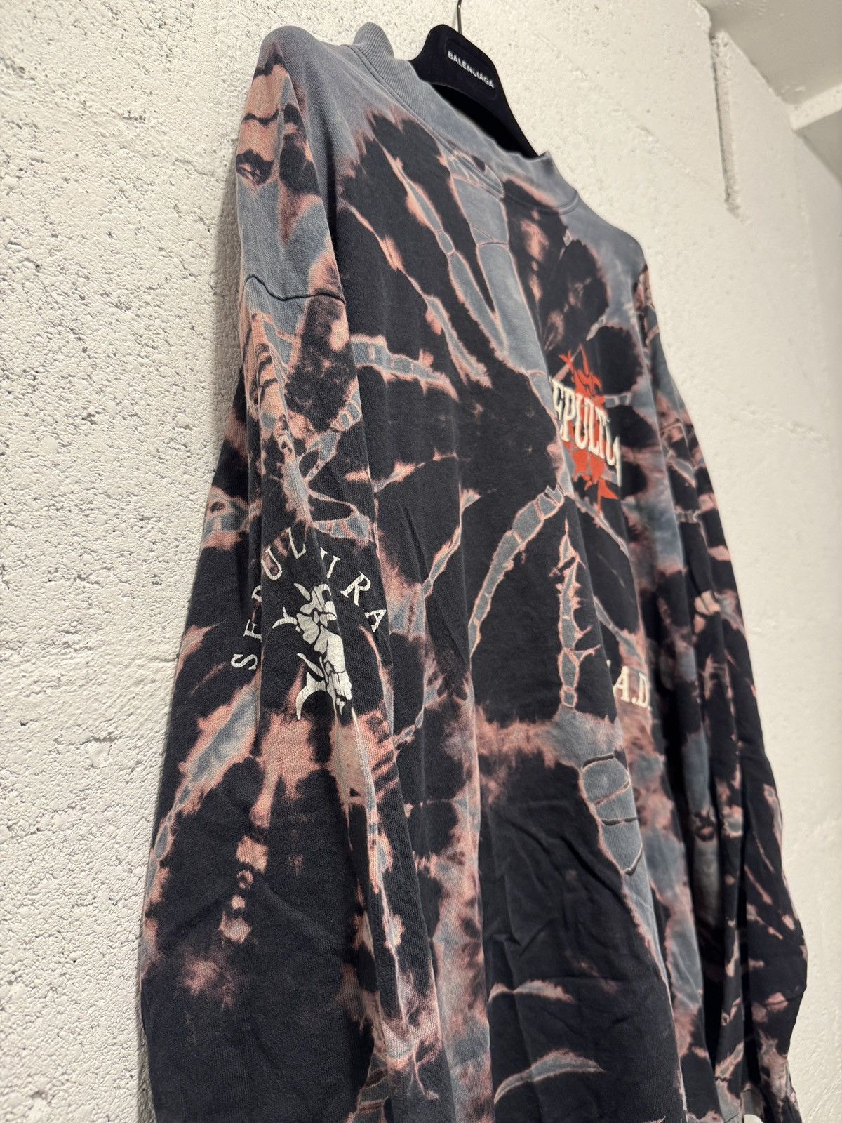 Band Tees × Vintage *RARE* SEPULTURA LONGSLEEVE CHAOS AD 90s VINTAGE TIE DYE Size US XL / EU 56 / 4 - 3 Thumbnail