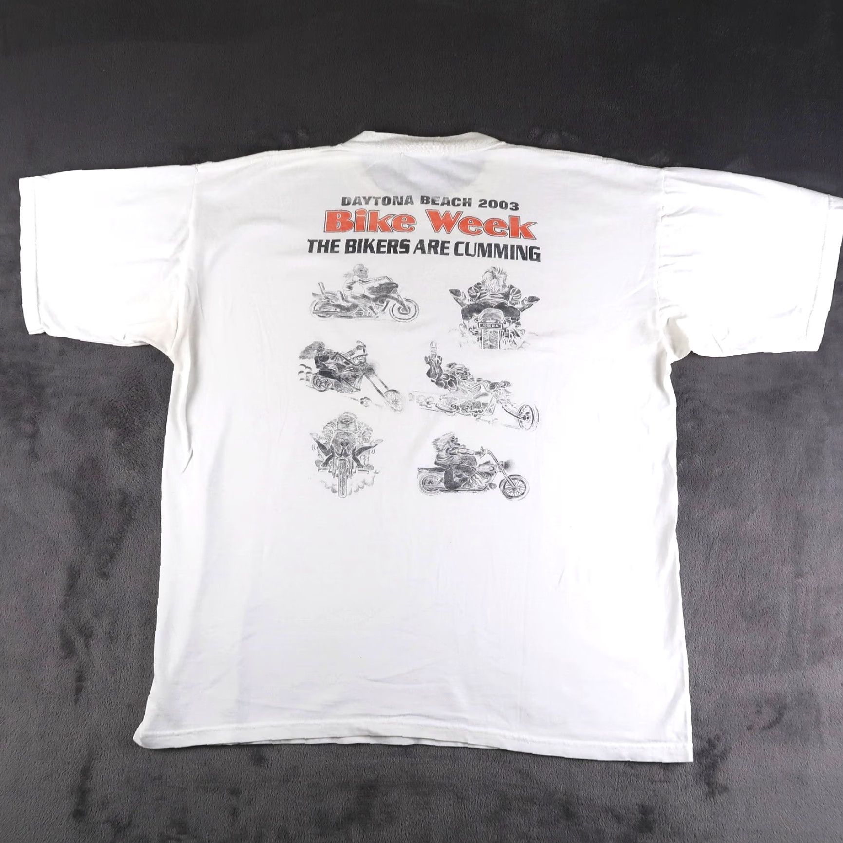 Vintage VINTAGE Y2K Bike Week T Shirt Mens XL White Daytona Beach 2003 AllSport Biker Size US XL / EU 56 / 4 - 2 Thumbnail