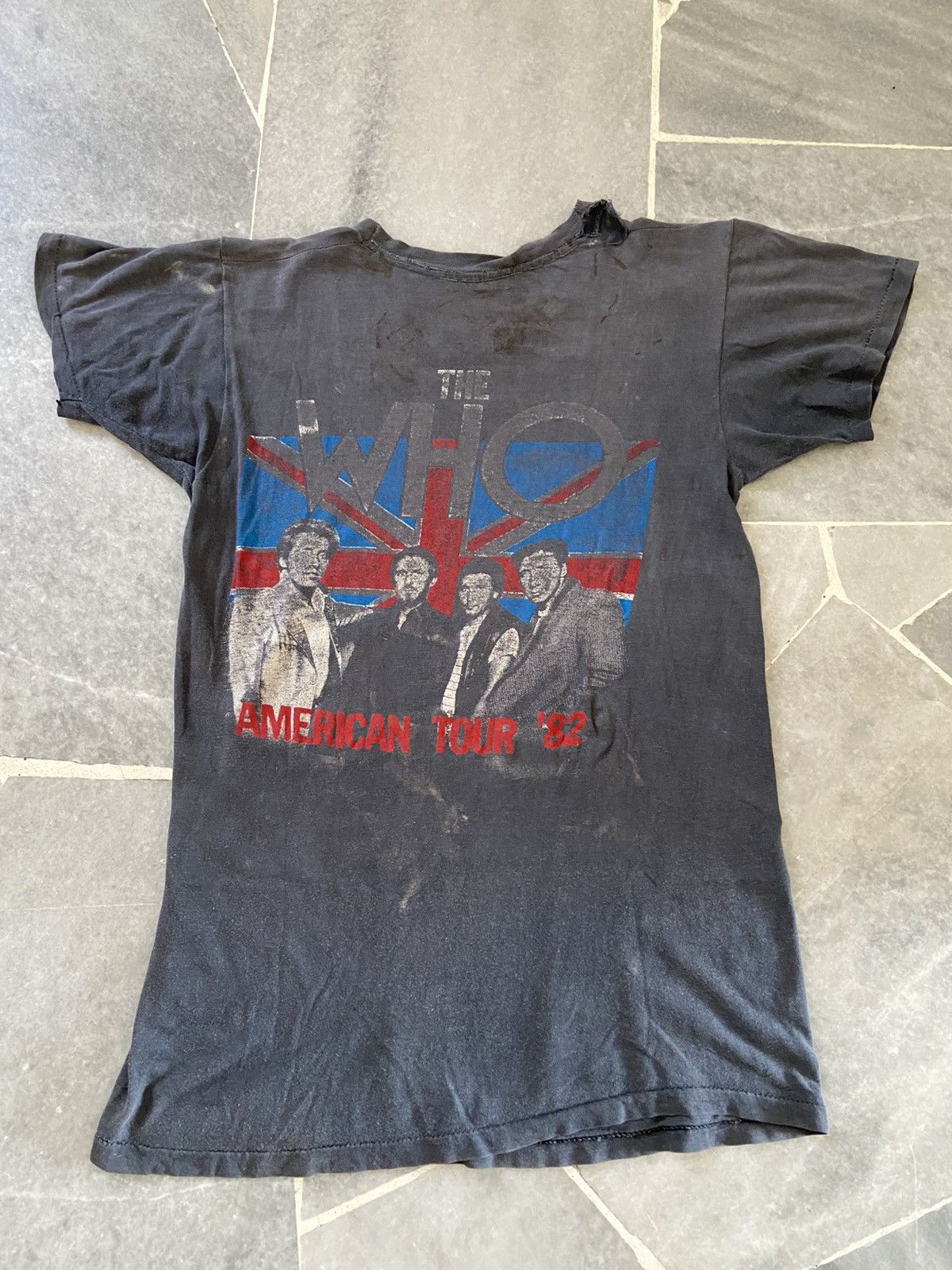 Band Tees Vintage 1982 The Who American Tour Sun Faded Tee Size US S / EU 44-46 / 1 - 3 Thumbnail