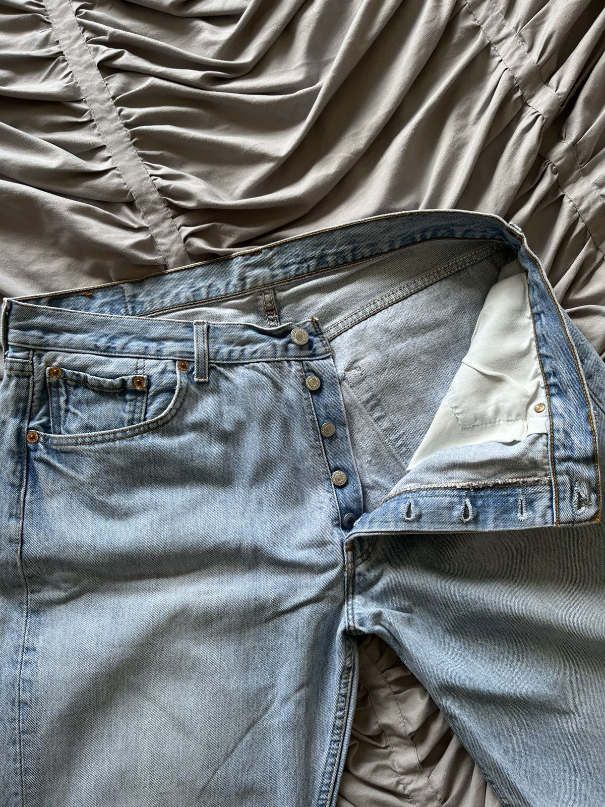 Levi's Vintage Clothing Vintage 90s Levi’s 501 Denim Baggy Wide Jeans Rare Y2K Size US 38 / EU 54 - 6 Thumbnail